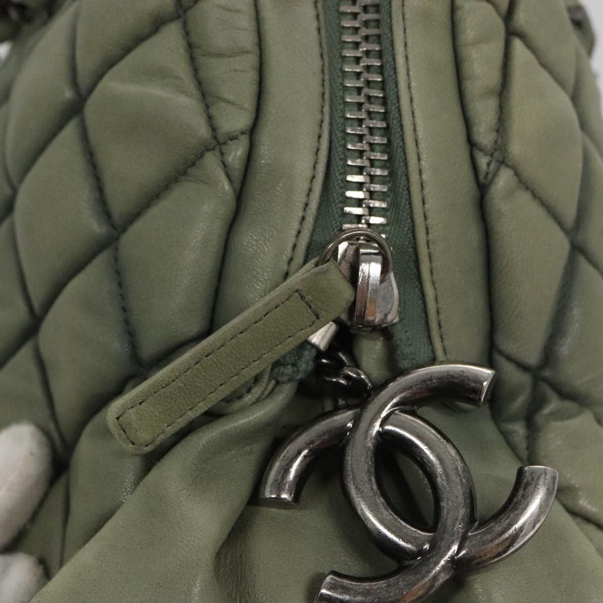 Chanel Mademoiselle Green Leather Shoulder Bag (Pre-Owned) Size ONE SIZE - 7 Thumbnail