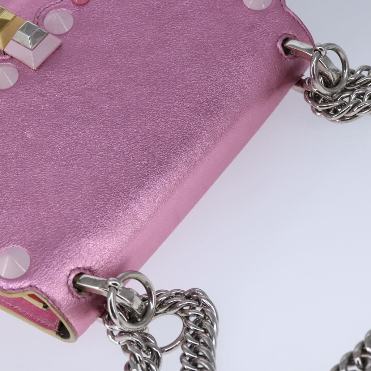 Fendi Kan I Pink Leather Shoulder Bag (Pre-Owned) Size ONE SIZE - 13 Thumbnail