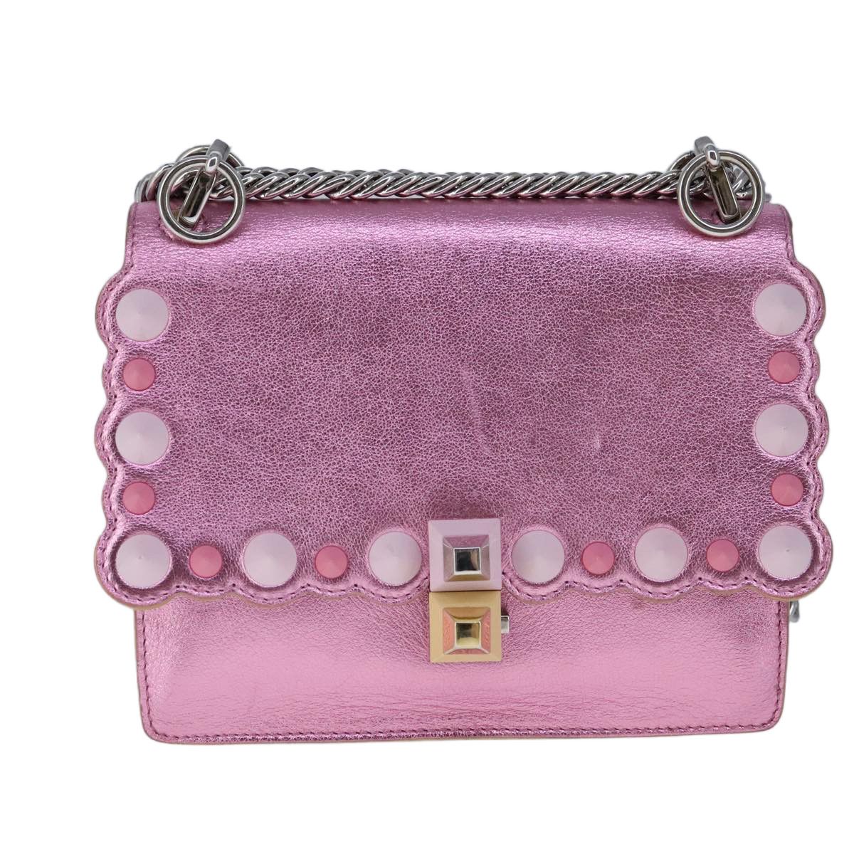 Fendi Kan I Pink Leather Shoulder Bag (Pre-Owned) Size ONE SIZE - 16 Thumbnail