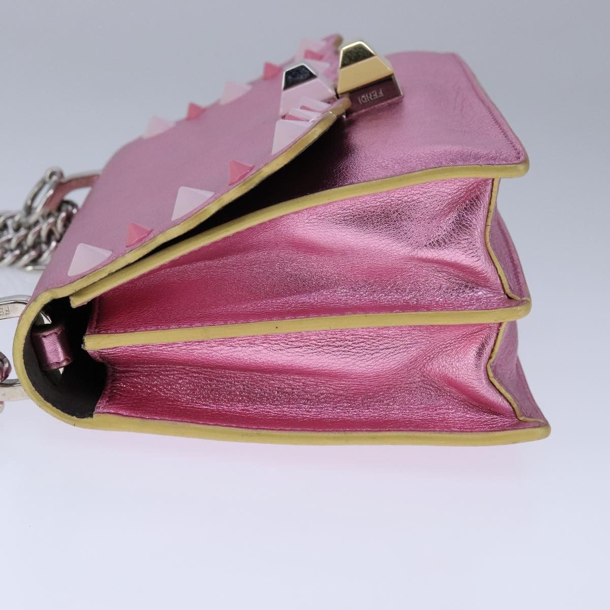Fendi Kan I Pink Leather Shoulder Bag (Pre-Owned) Size ONE SIZE - 3 Thumbnail