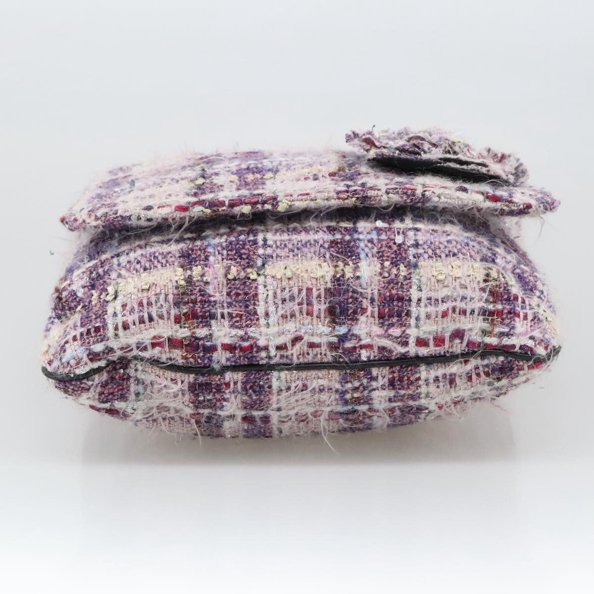 Chanel Camélia Purple Tweed Shoulder Bag (Pre-Owned) Size ONE SIZE - 17 Thumbnail