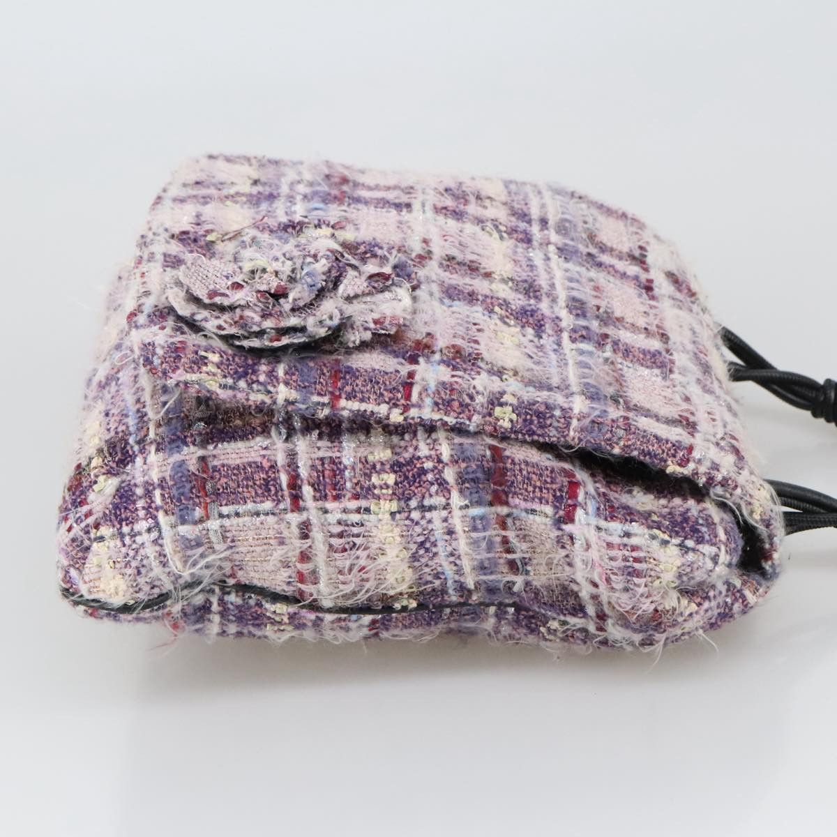 Chanel Camélia Purple Tweed Shoulder Bag (Pre-Owned) Size ONE SIZE - 3 Thumbnail