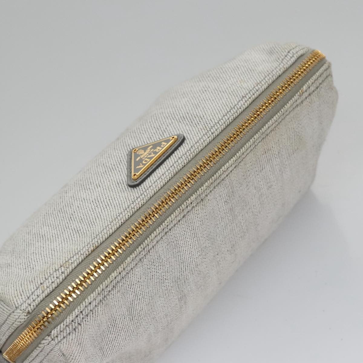 Prada Grey Canvas Clutch Bag (Pre-Owned) Size ONE SIZE - 9 Thumbnail
