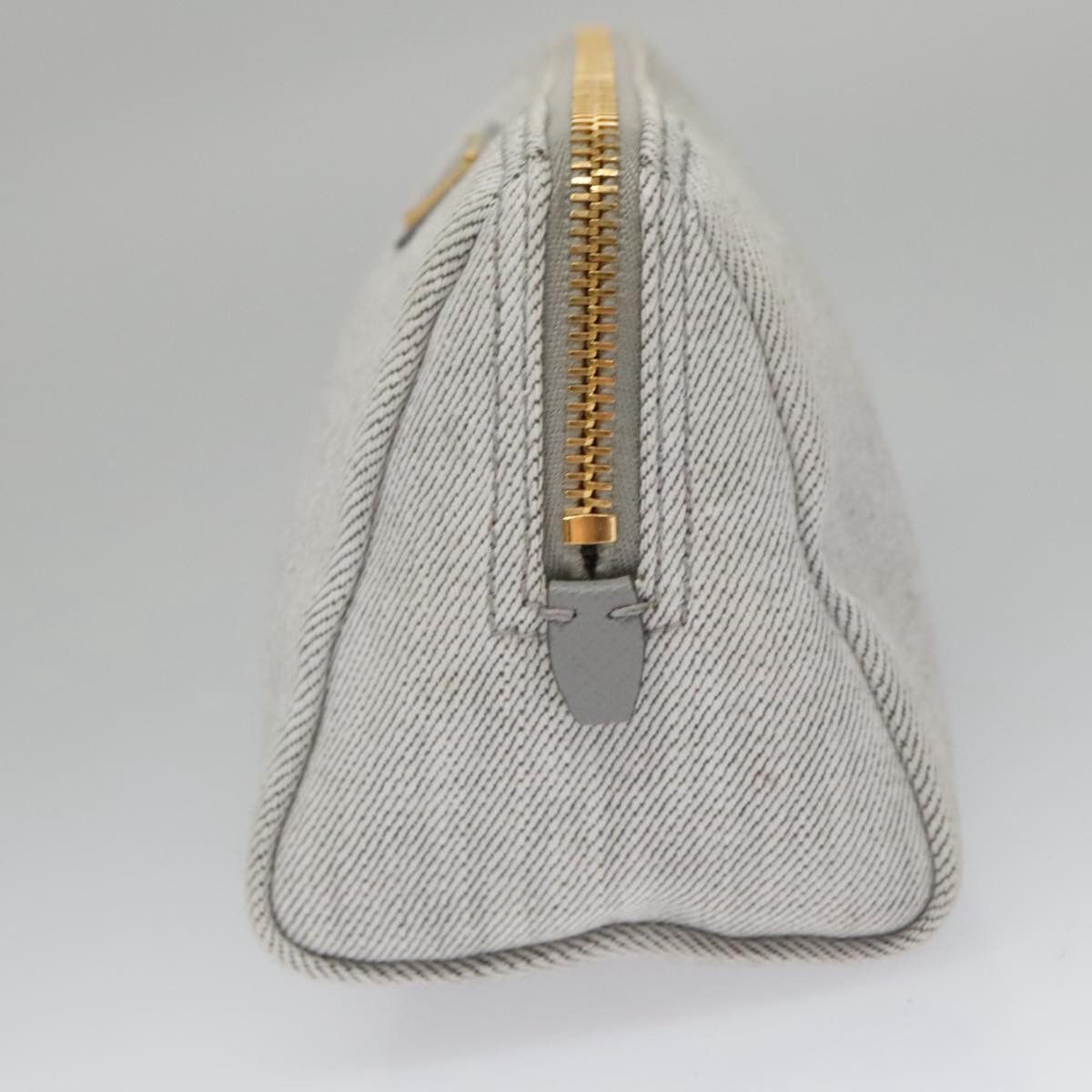 Prada Grey Canvas Clutch Bag (Pre-Owned) Size ONE SIZE - 3 Thumbnail