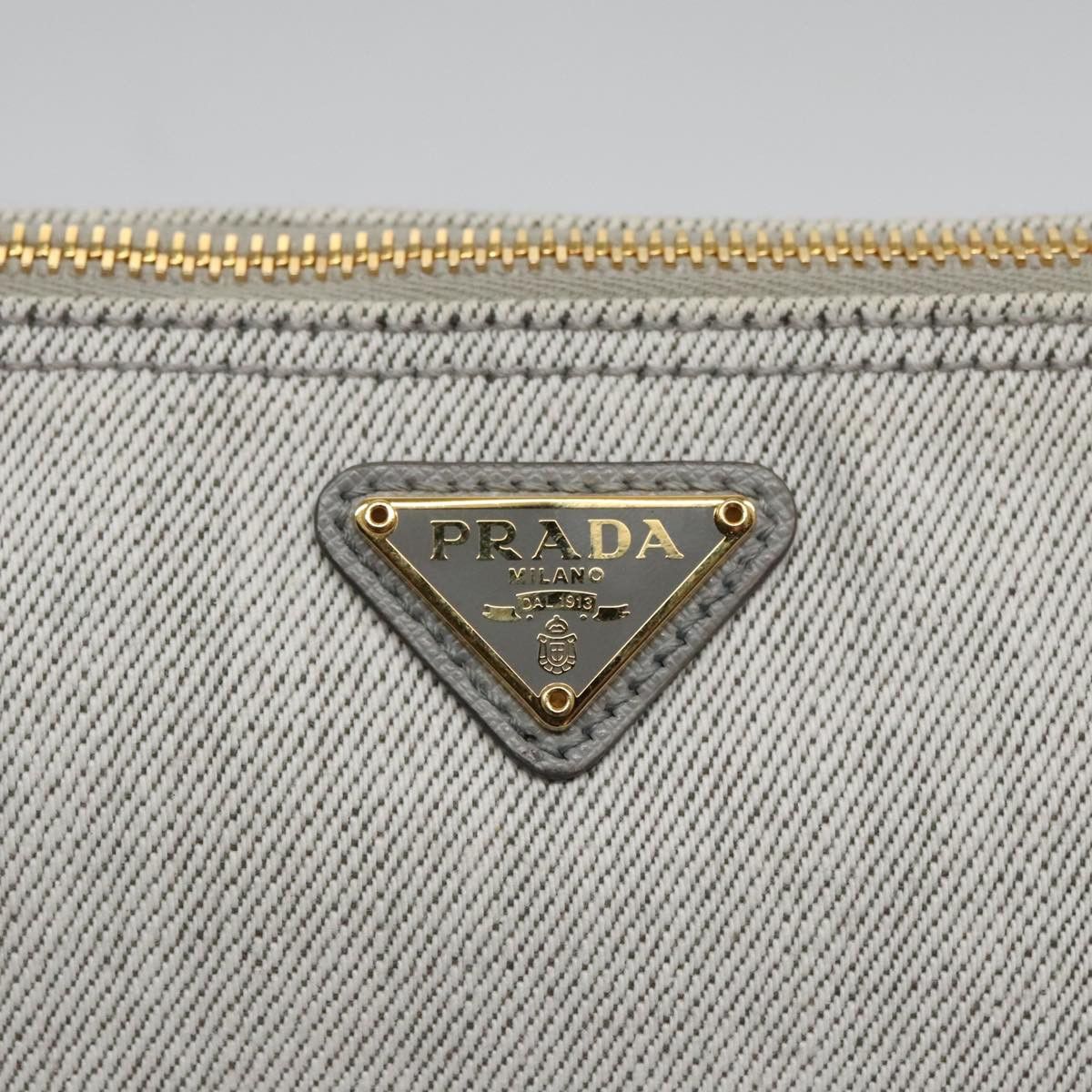 Prada Grey Canvas Clutch Bag (Pre-Owned) Size ONE SIZE - 16 Thumbnail