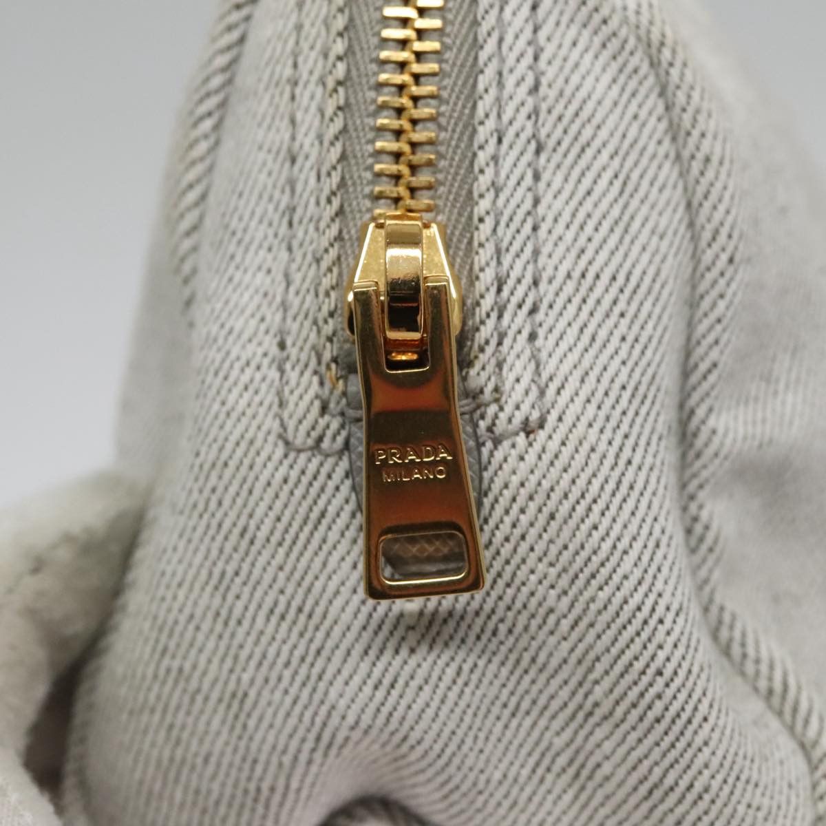 Prada Grey Canvas Clutch Bag (Pre-Owned) Size ONE SIZE - 10 Thumbnail