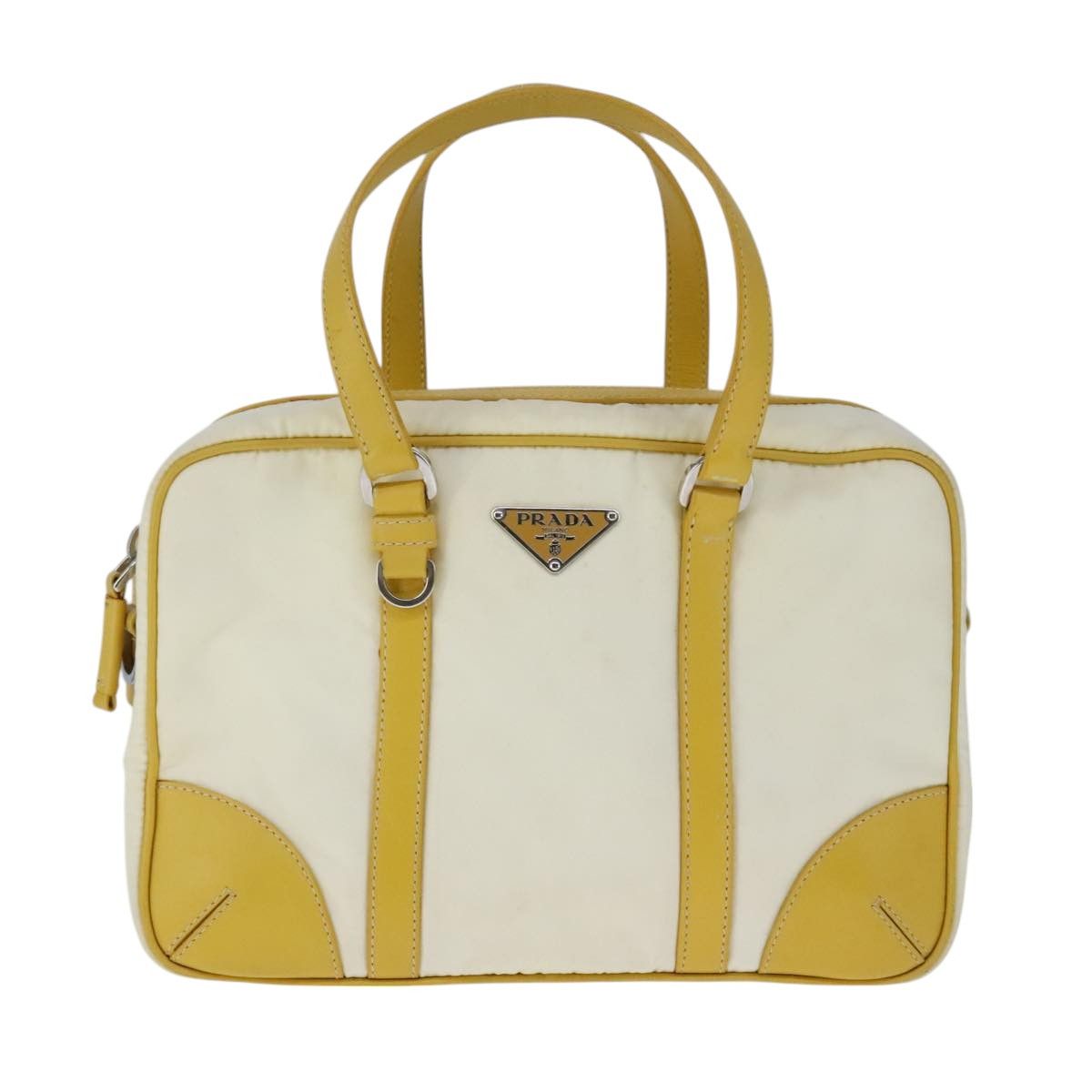 Prada Tessuto Yellow Synthetic Handbag (Pre-Owned) Size ONE SIZE - 18 Thumbnail