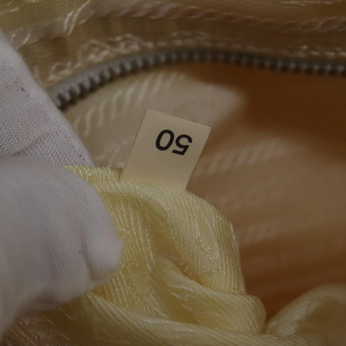 Prada Tessuto Yellow Synthetic Handbag (Pre-Owned) Size ONE SIZE - 13 Thumbnail