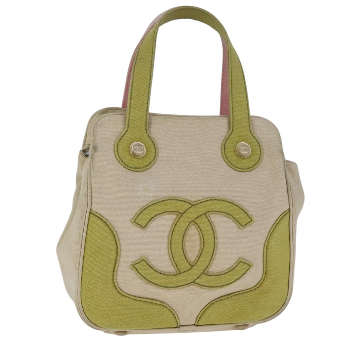 Chanel Coco Mark Beige Canvas Handbag (Pre-Owned) Size ONE SIZE - 13 Thumbnail