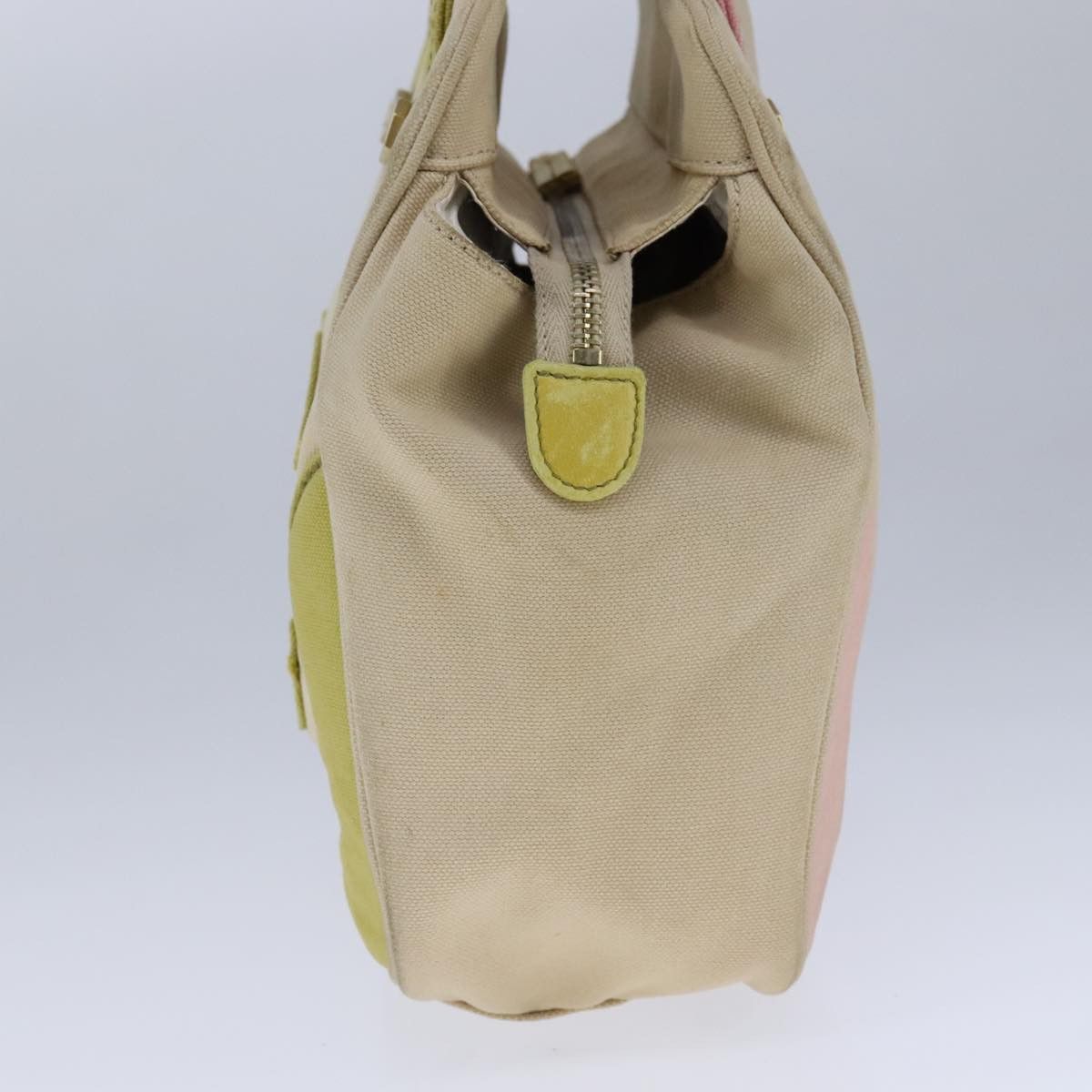 Chanel Coco Mark Beige Canvas Handbag (Pre-Owned) Size ONE SIZE - 14 Thumbnail