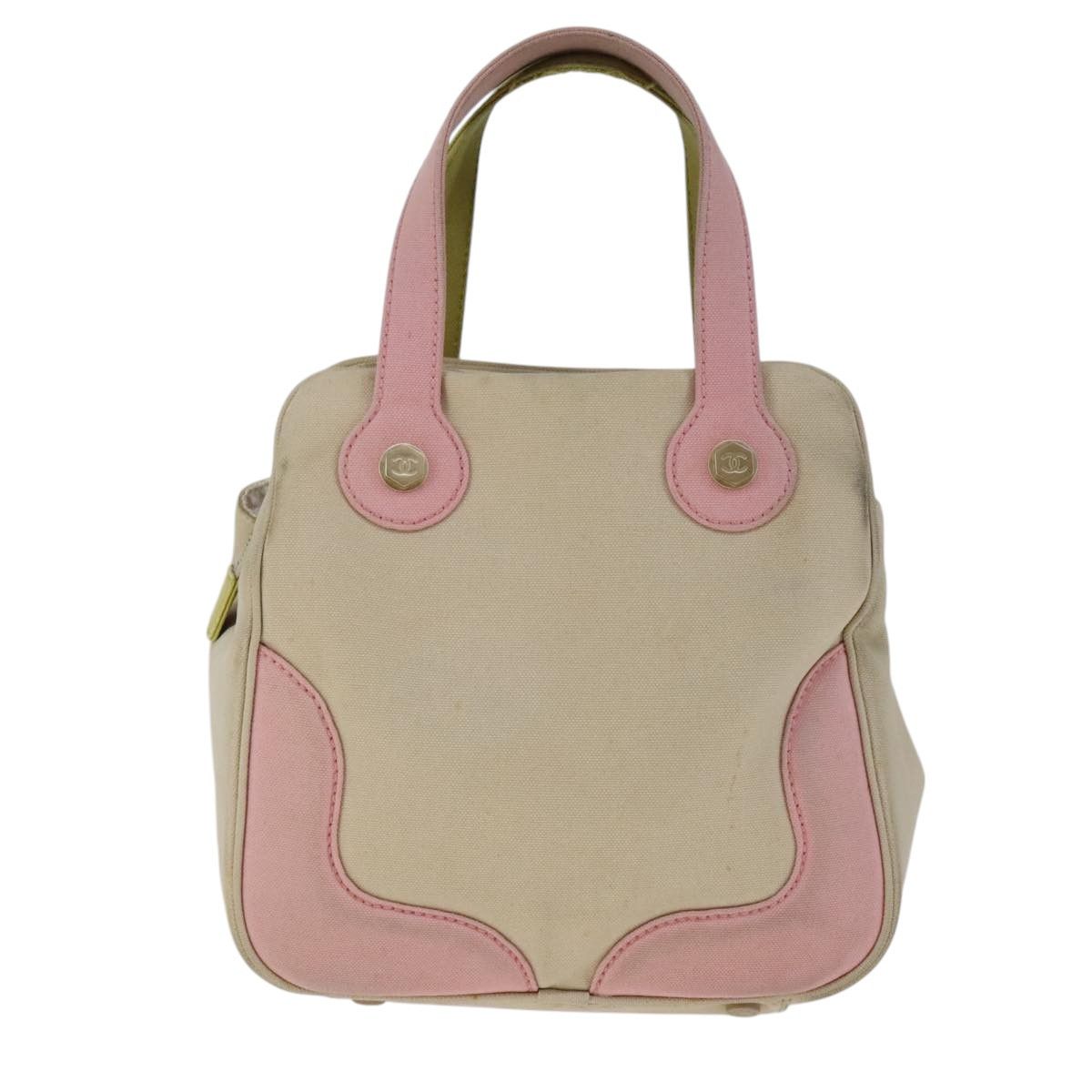 Chanel Coco Mark Beige Canvas Handbag (Pre-Owned) Size ONE SIZE - 2 Thumbnail