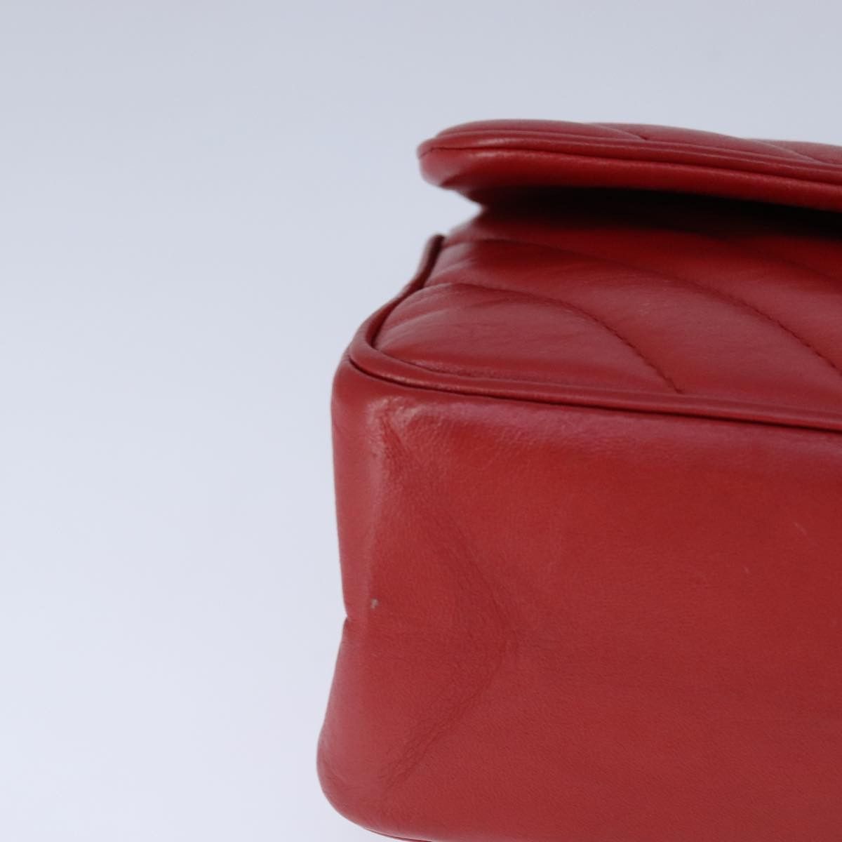 Chanel Single Flap Red Leather Shoulder Bag (Pre-Owned) Size ONE SIZE - 18 Thumbnail