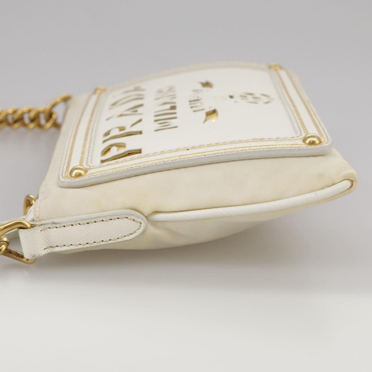 Prada Tessuto White Synthetic Shoulder Bag (Pre-Owned) Size ONE SIZE - 3 Thumbnail