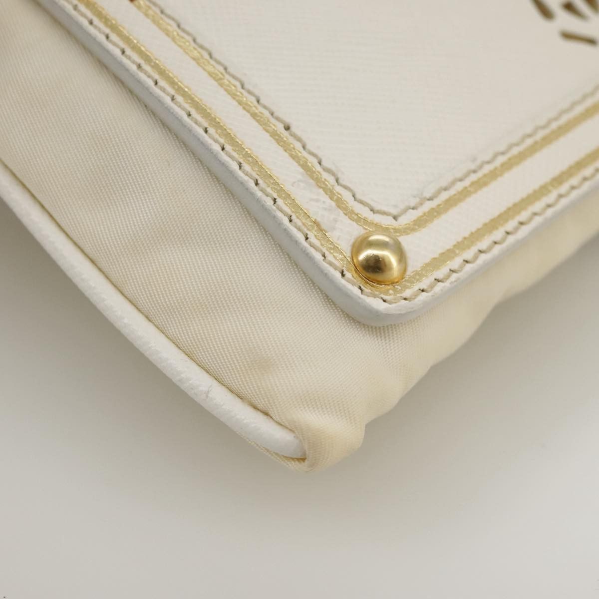 Prada Tessuto White Synthetic Shoulder Bag (Pre-Owned) Size ONE SIZE - 6 Thumbnail
