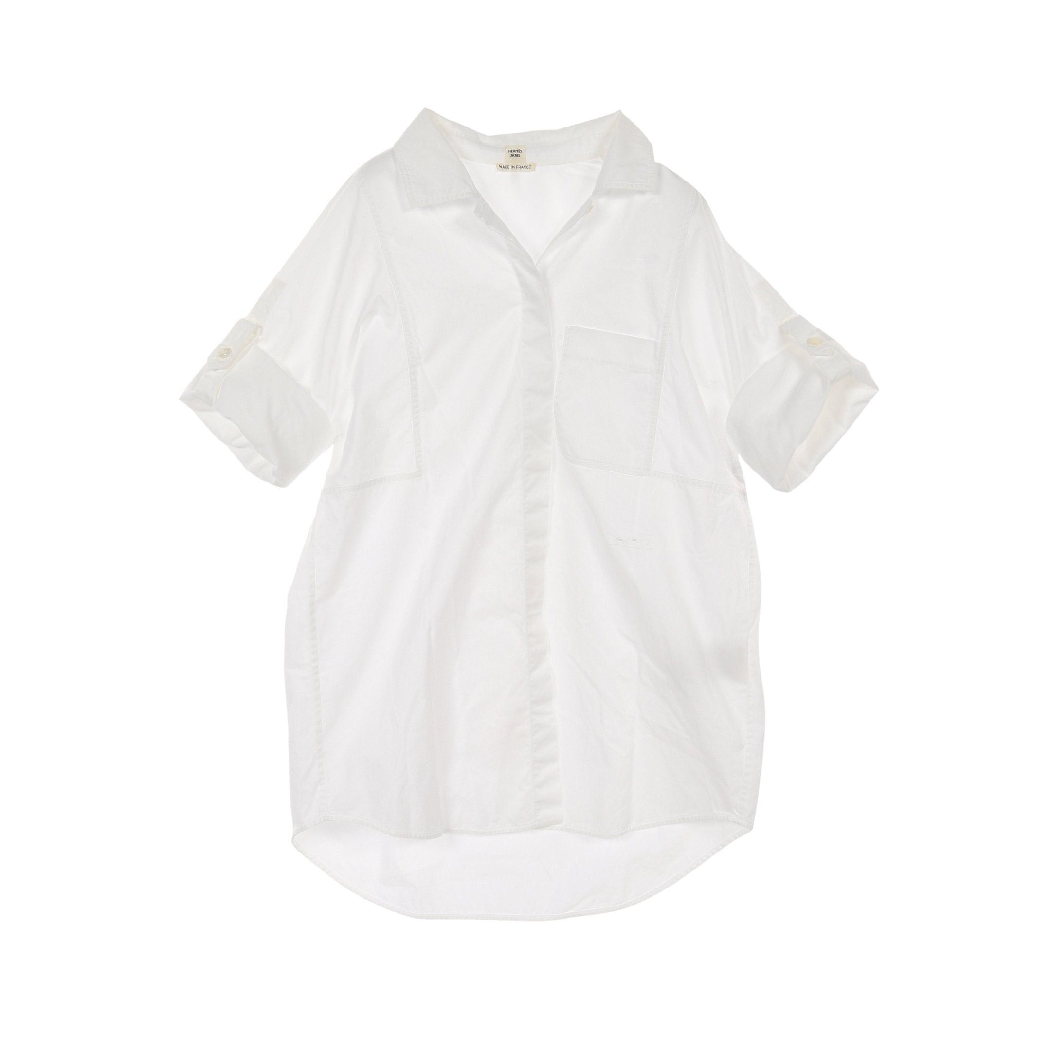Hermes Hermes Caleche Embroidery Shirt Cotton White Size ONE SIZE - 3 Thumbnail