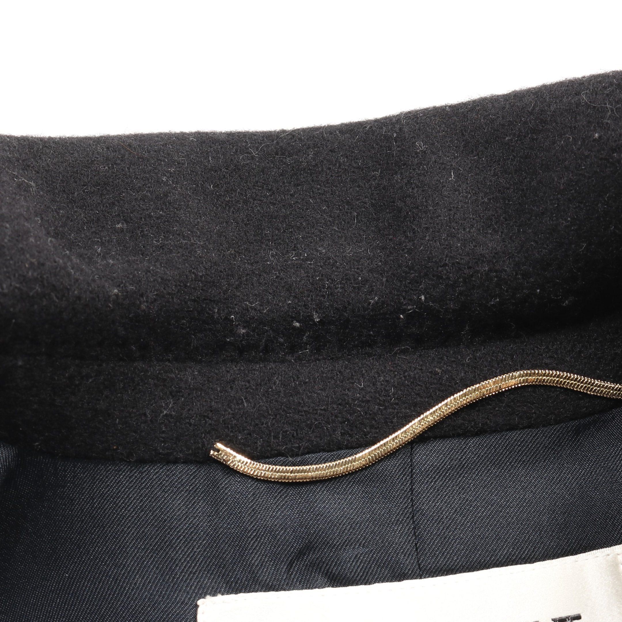 Yves Saint Laurent Yves Saint Laurent Chester Coat Wool Angola Fiber Black Size ONE SIZE - 9 Thumbnail