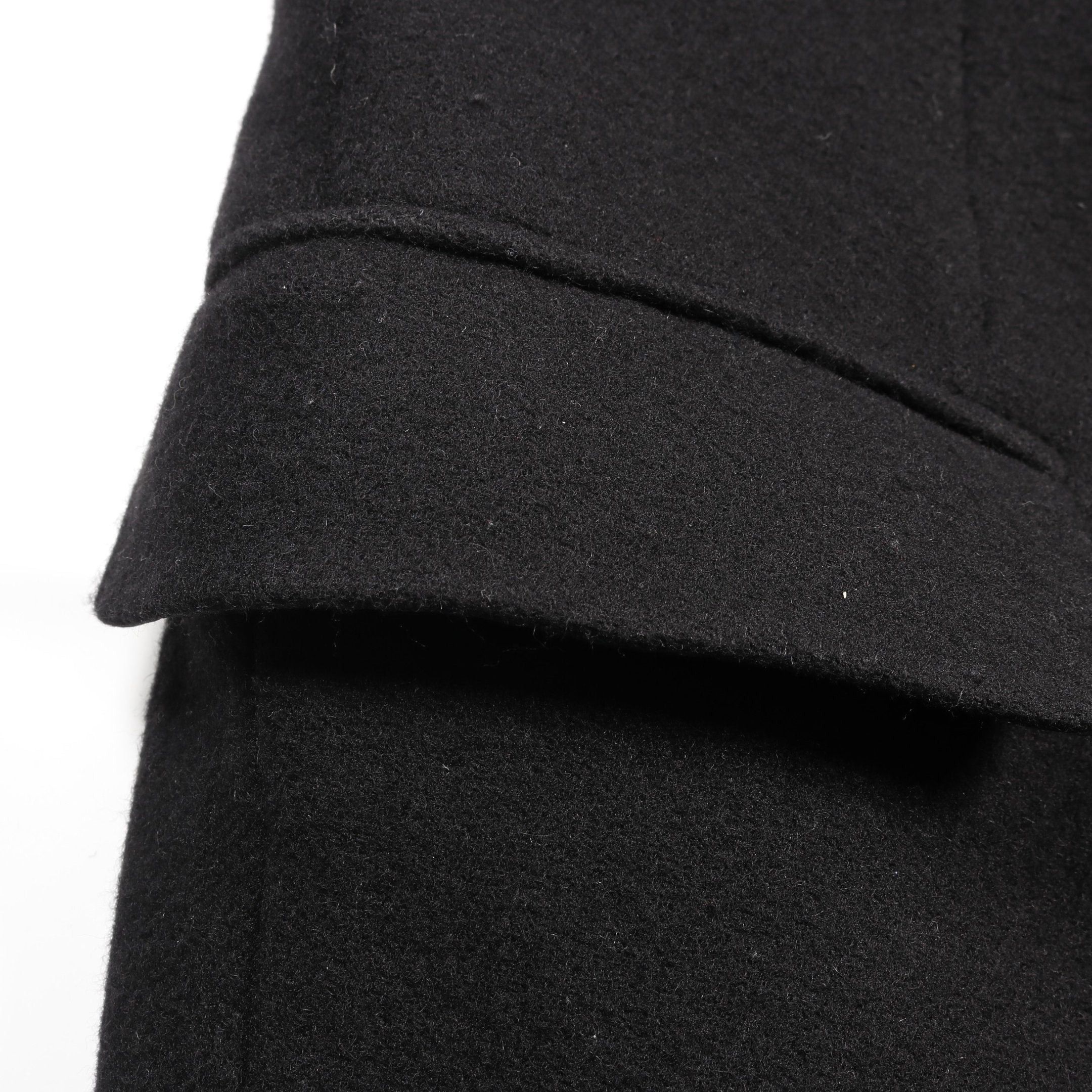Yves Saint Laurent Yves Saint Laurent Chester Coat Wool Angola Fiber Black Size ONE SIZE - 12 Thumbnail