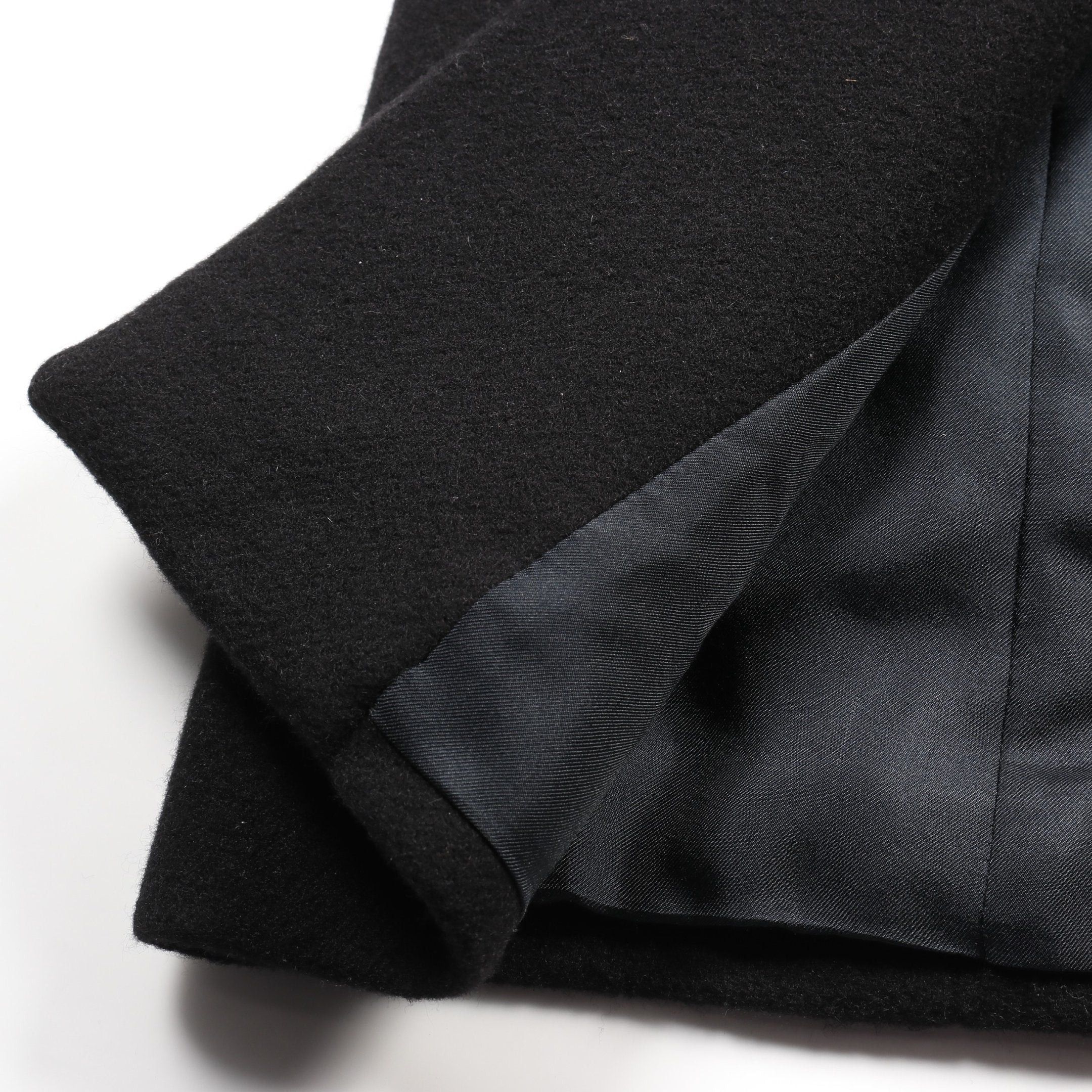 Yves Saint Laurent Yves Saint Laurent Chester Coat Wool Angola Fiber Black Size ONE SIZE - 14 Thumbnail