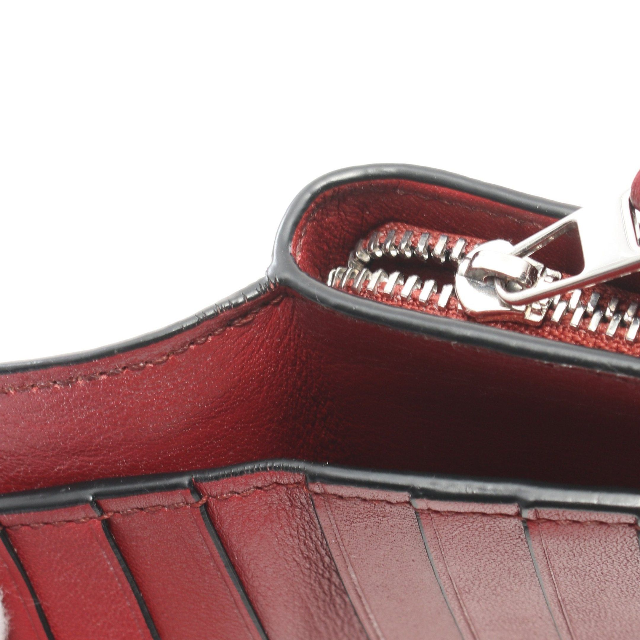 Loewe Loewe Compact Zip Wallet Bi-Fold Leather Light Brown Red Size ONE SIZE - 6 Thumbnail