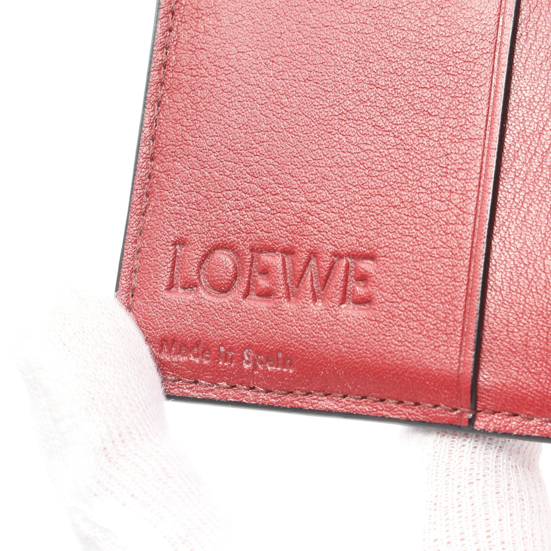 Loewe Loewe Compact Zip Wallet Bi-Fold Leather Light Brown Red Size ONE SIZE - 4 Thumbnail