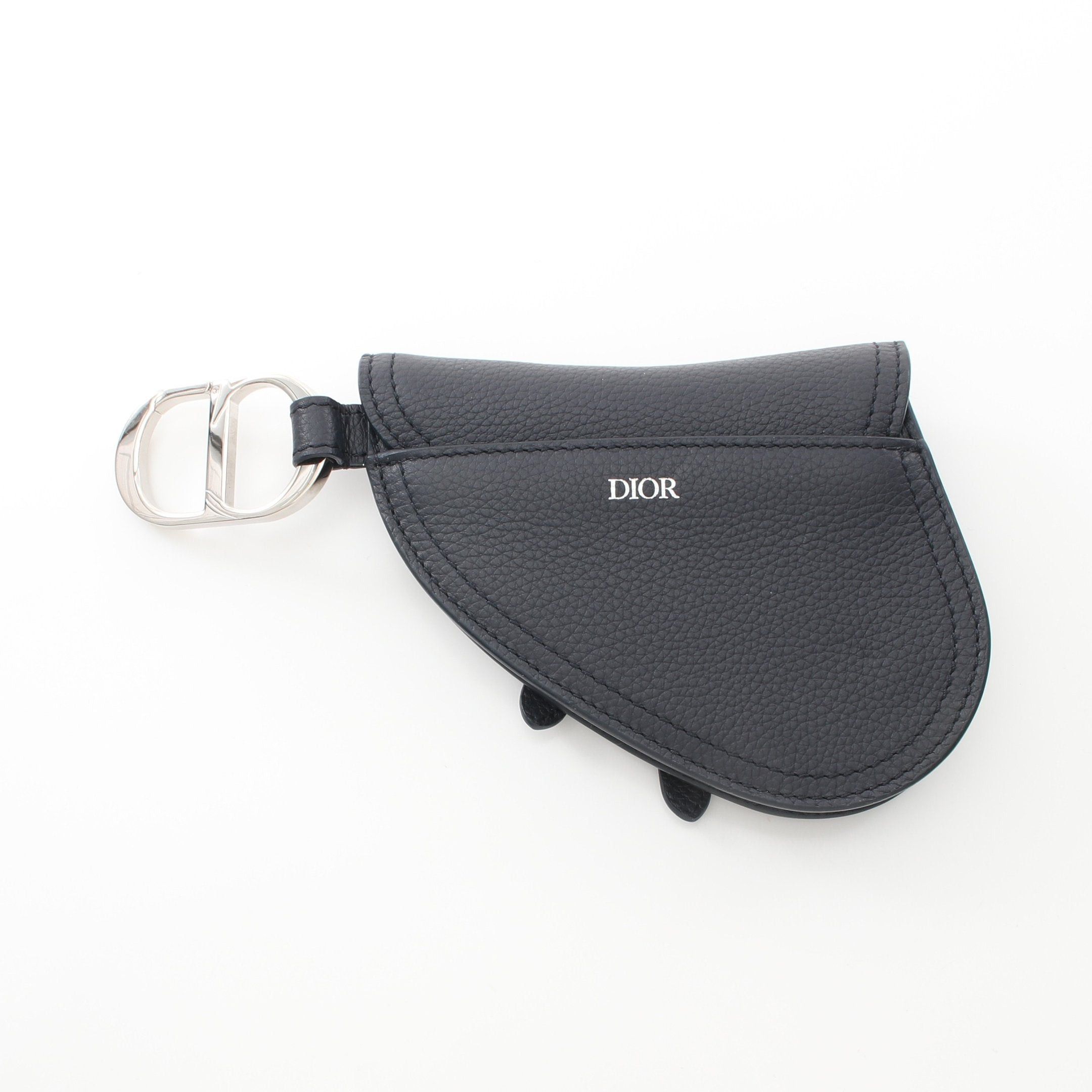 Dior Dior Saddle Coin Purse Leather Navy Size ONE SIZE - 2 Thumbnail