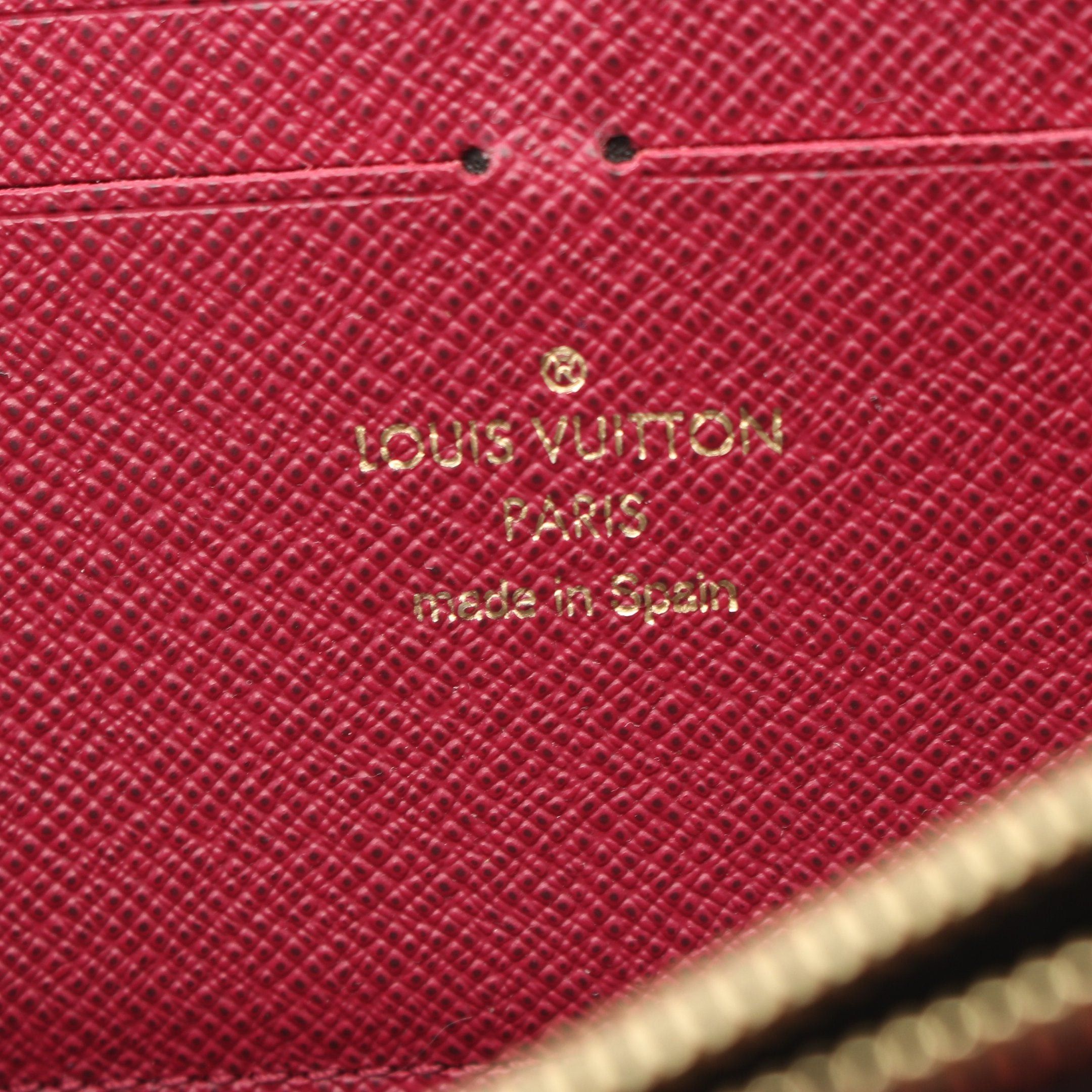 Louis Vuitton Louis Vuitton Portefeuil Clemence Monogram Fuchsia Round Zipper Long Wallet Leather Brown Pink Purple Size ONE SIZE - 4 Thumbnail