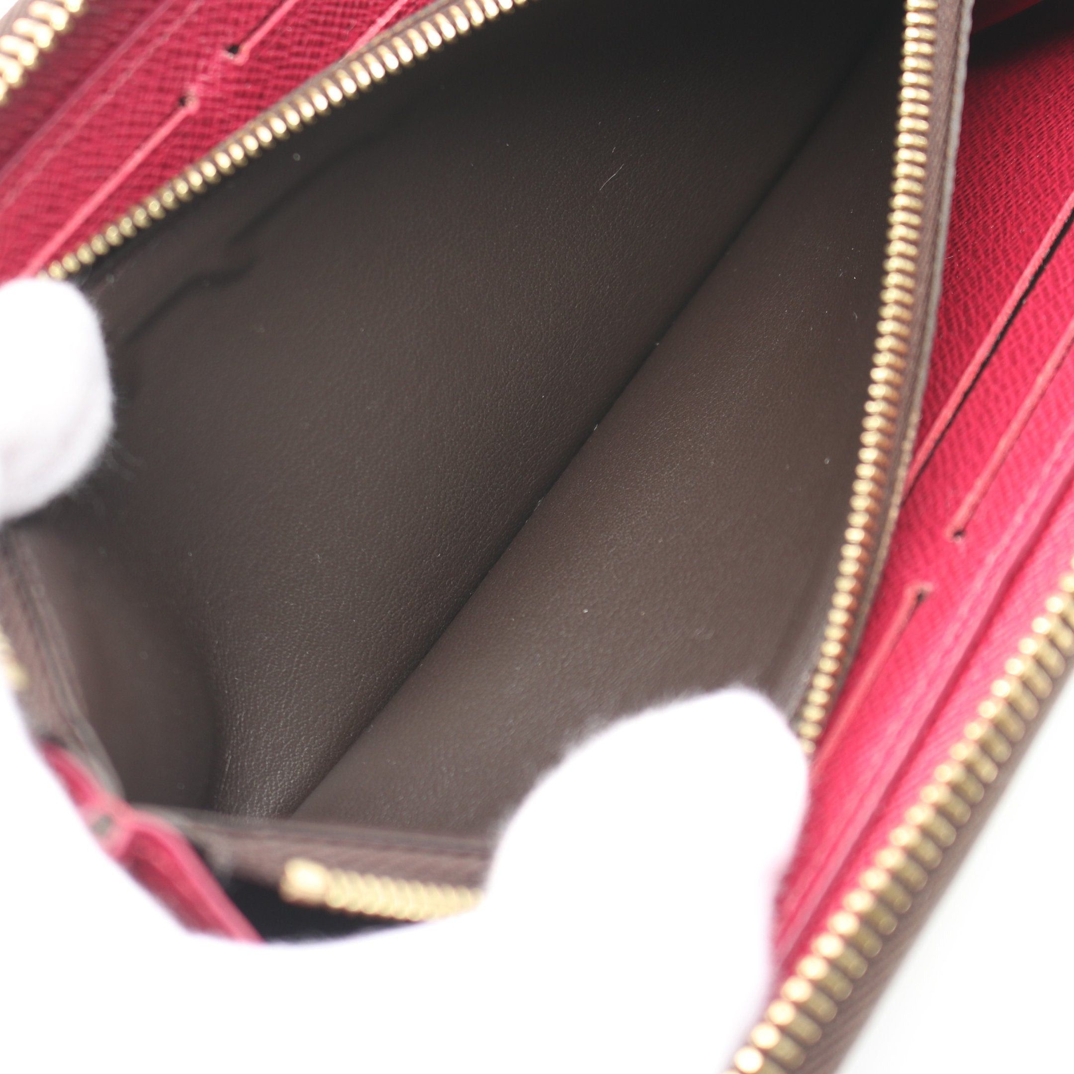 Louis Vuitton Louis Vuitton Portefeuil Clemence Monogram Fuchsia Round Zipper Long Wallet Leather Brown Pink Purple Size ONE SIZE - 8 Thumbnail