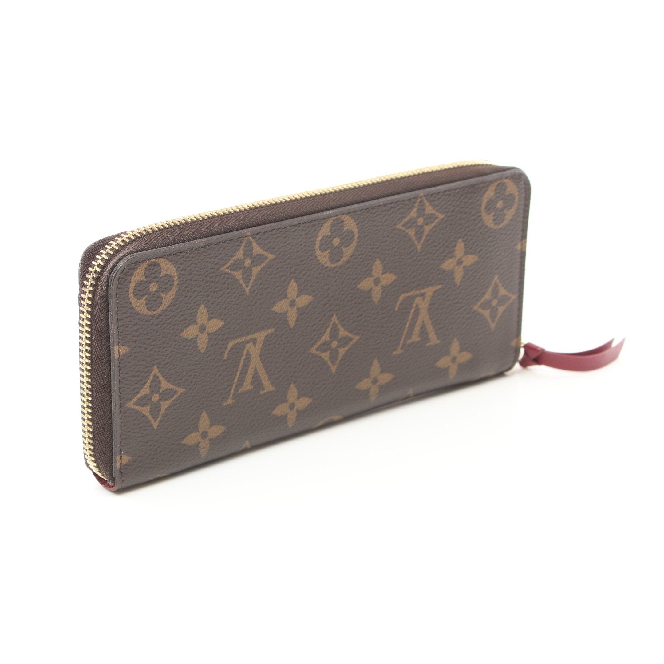 Louis Vuitton Louis Vuitton Portefeuil Clemence Monogram Fuchsia Round Zipper Long Wallet Leather Brown Pink Purple Size ONE SIZE - 2 Thumbnail