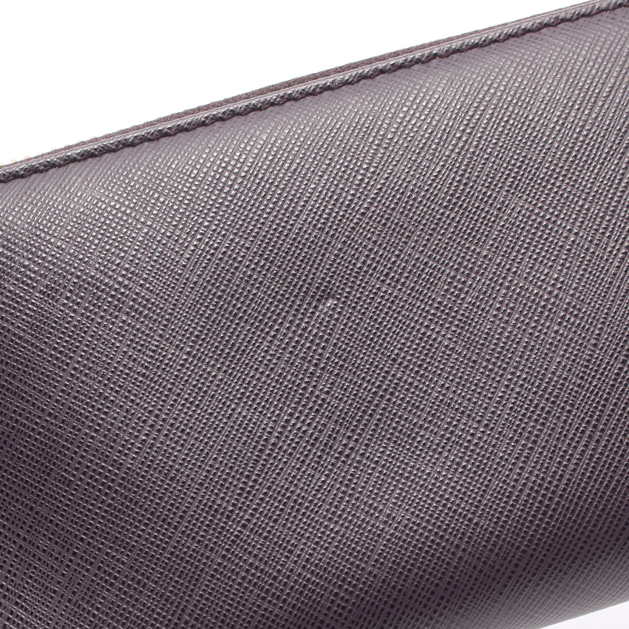 Salvatore Ferragamo Salvatore Ferragamo Gancini Round Zipper Long Wallet Leather Dark Purple Size ONE SIZE - 6 Thumbnail