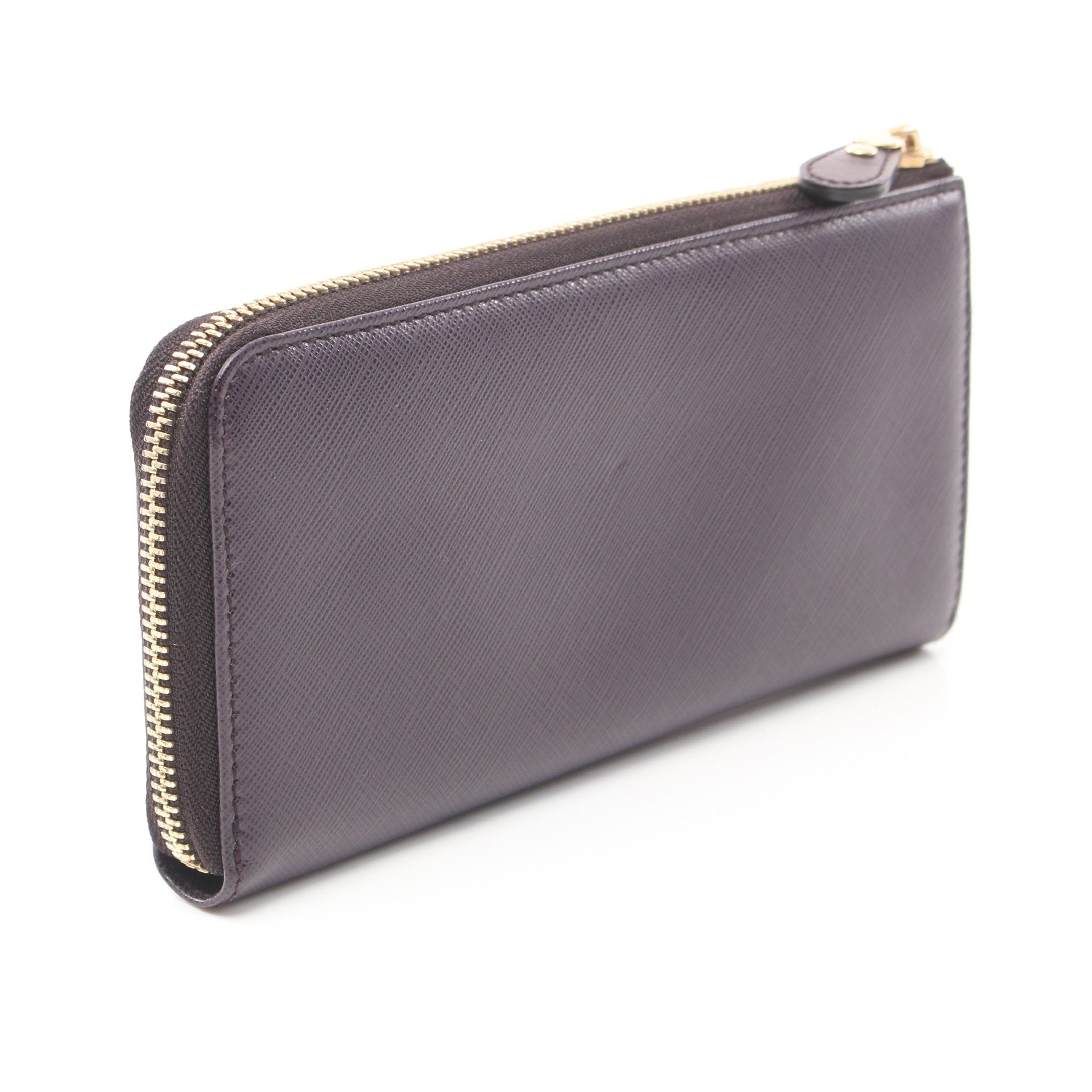 Salvatore Ferragamo Salvatore Ferragamo Gancini Round Zipper Long Wallet Leather Dark Purple Size ONE SIZE - 2 Thumbnail