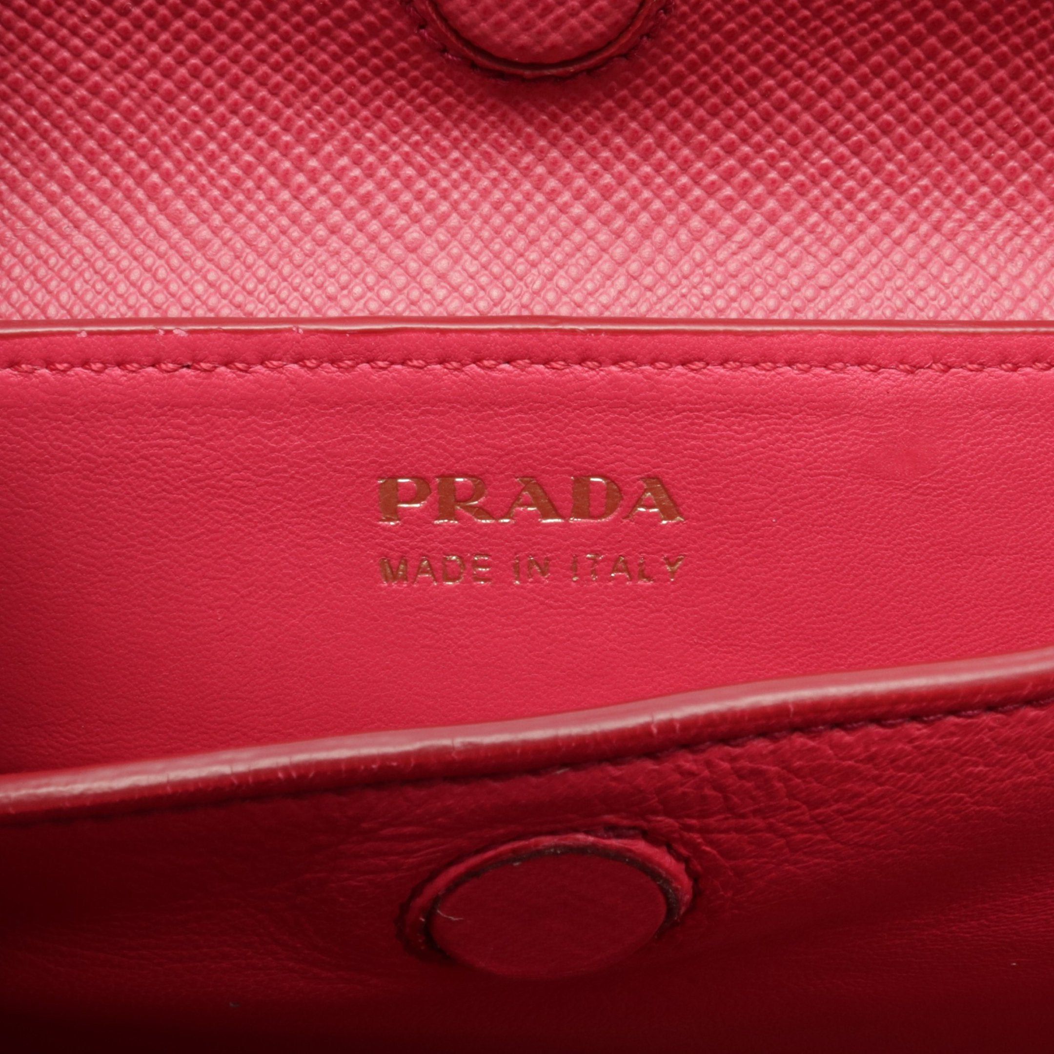 Prada Prada Kanapa Handbag Canvas Saffiano Leather Beige Pink Size ONE SIZE - 4 Thumbnail