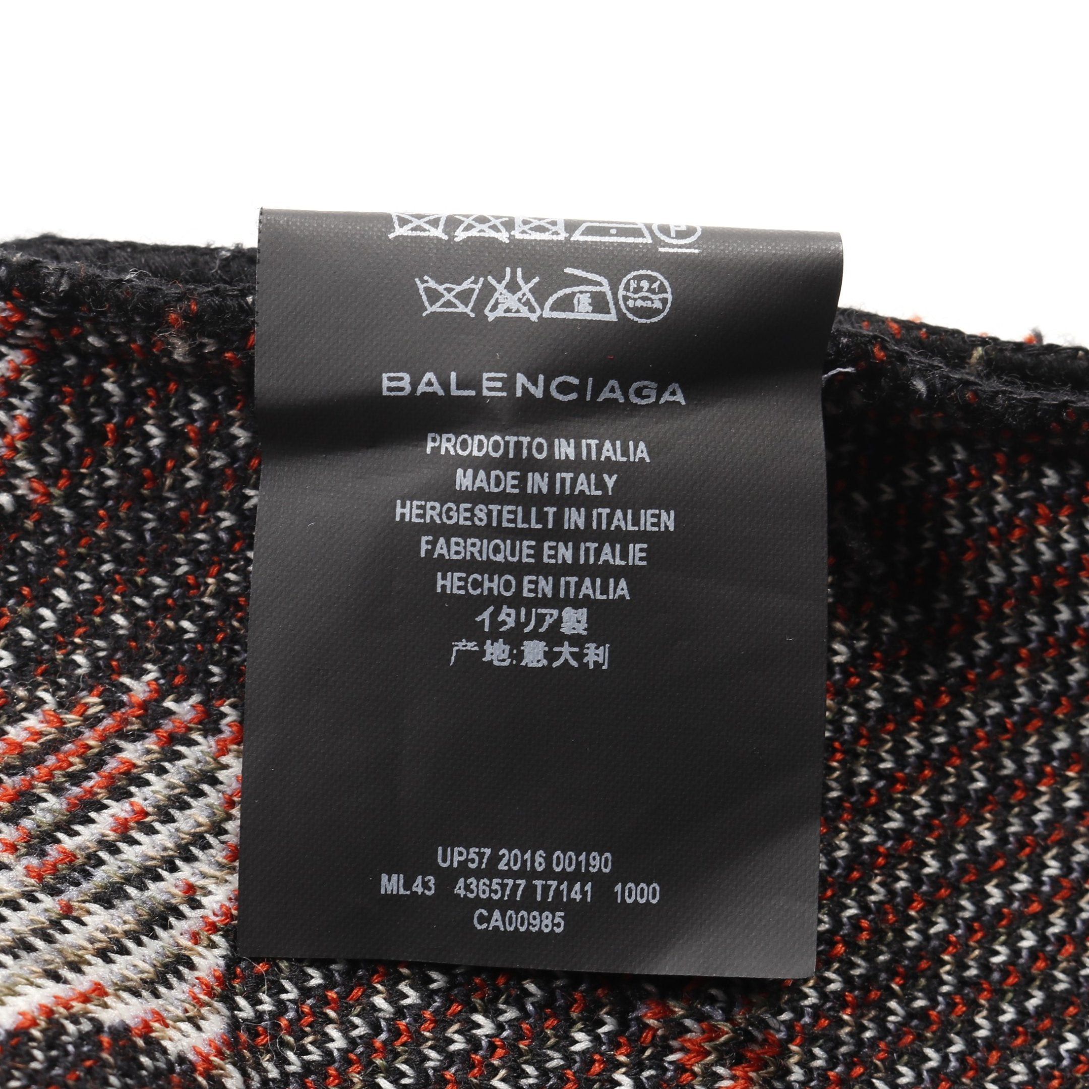 Balenciaga Balenciaga Knit High Neck Floral Pattern Wool Black Multicolor Size ONE SIZE - 4 Thumbnail