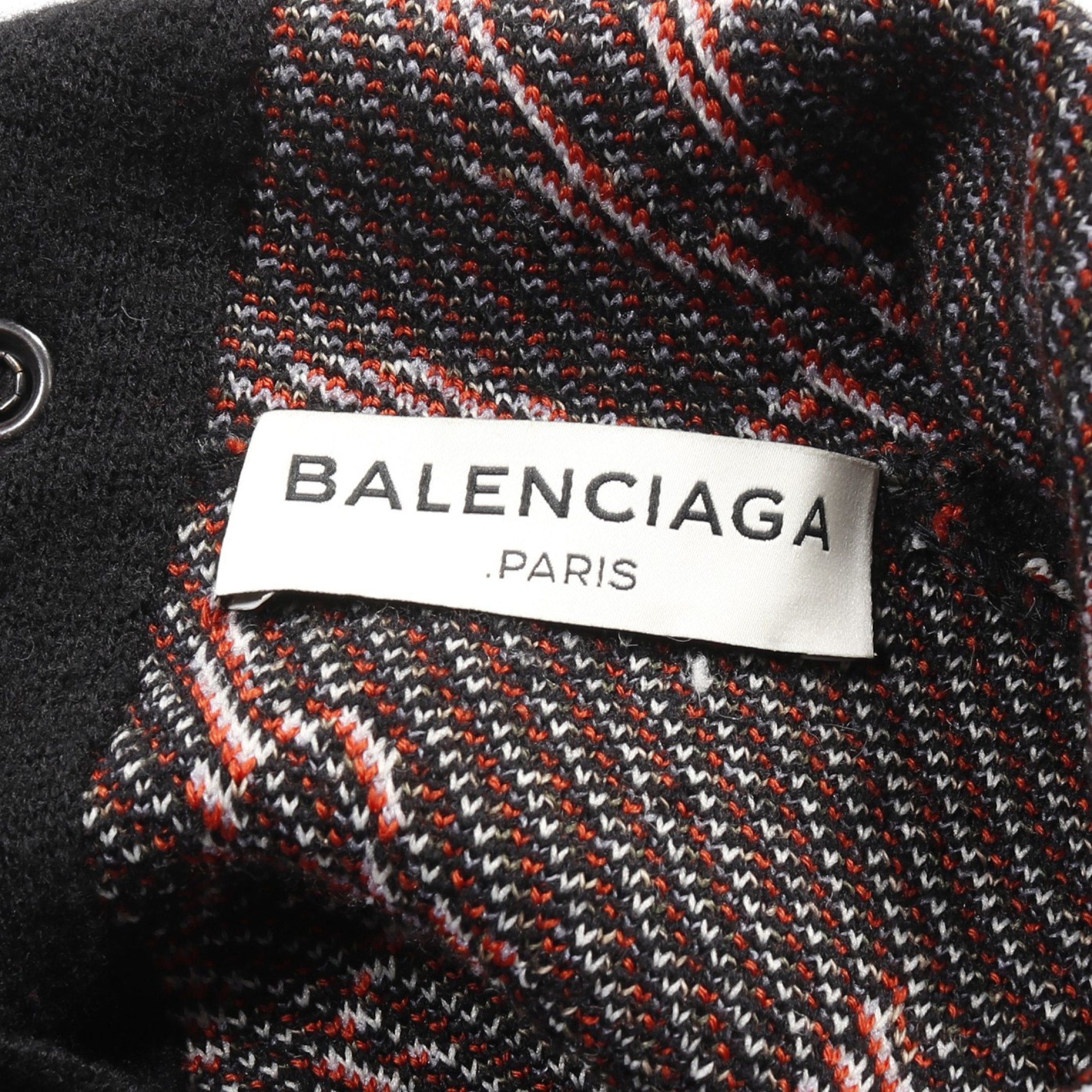 Balenciaga Balenciaga Knit High Neck Floral Pattern Wool Black Multicolor Size ONE SIZE - 3 Thumbnail