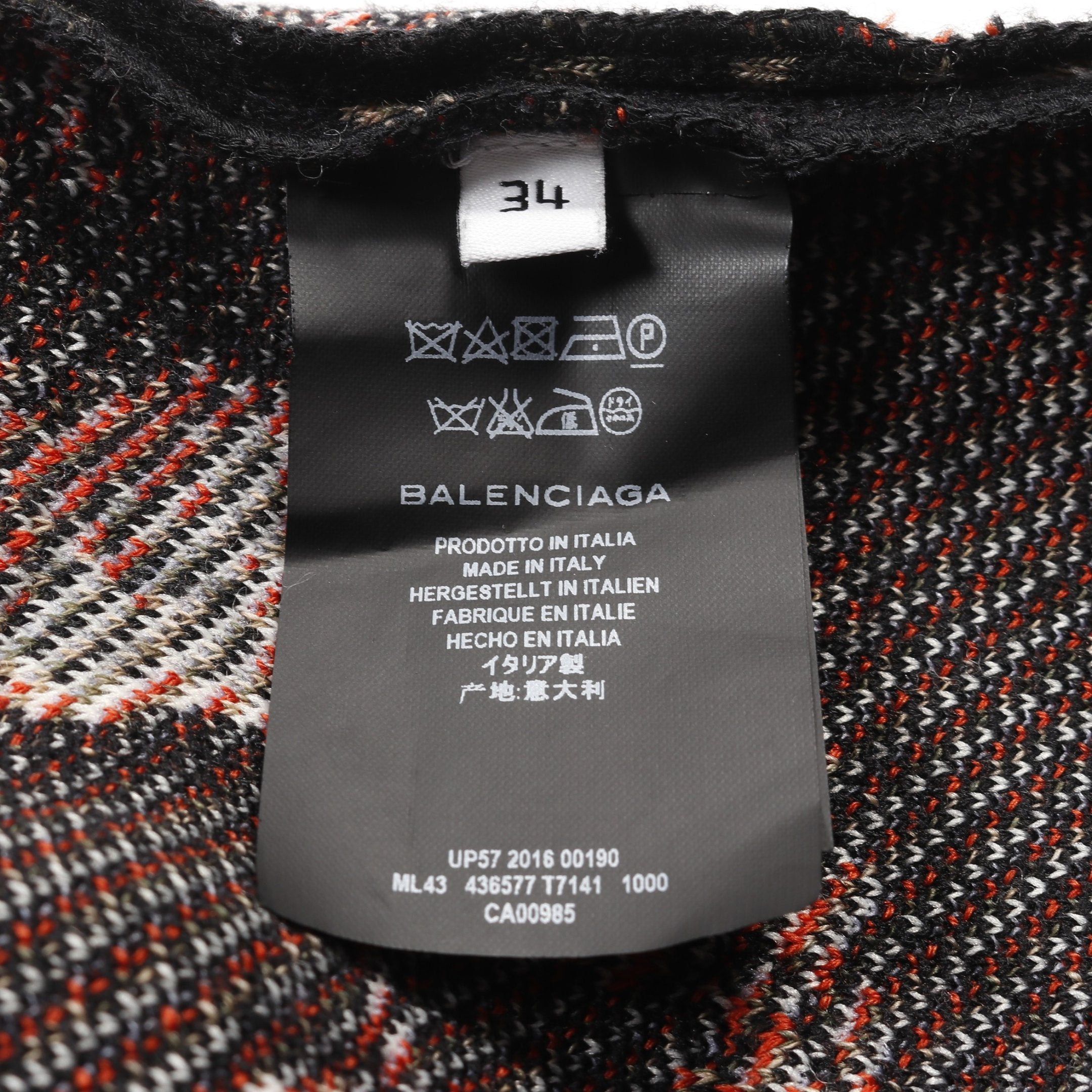 Balenciaga Balenciaga Knit High Neck Floral Pattern Wool Black Multicolor Size ONE SIZE - 5 Thumbnail