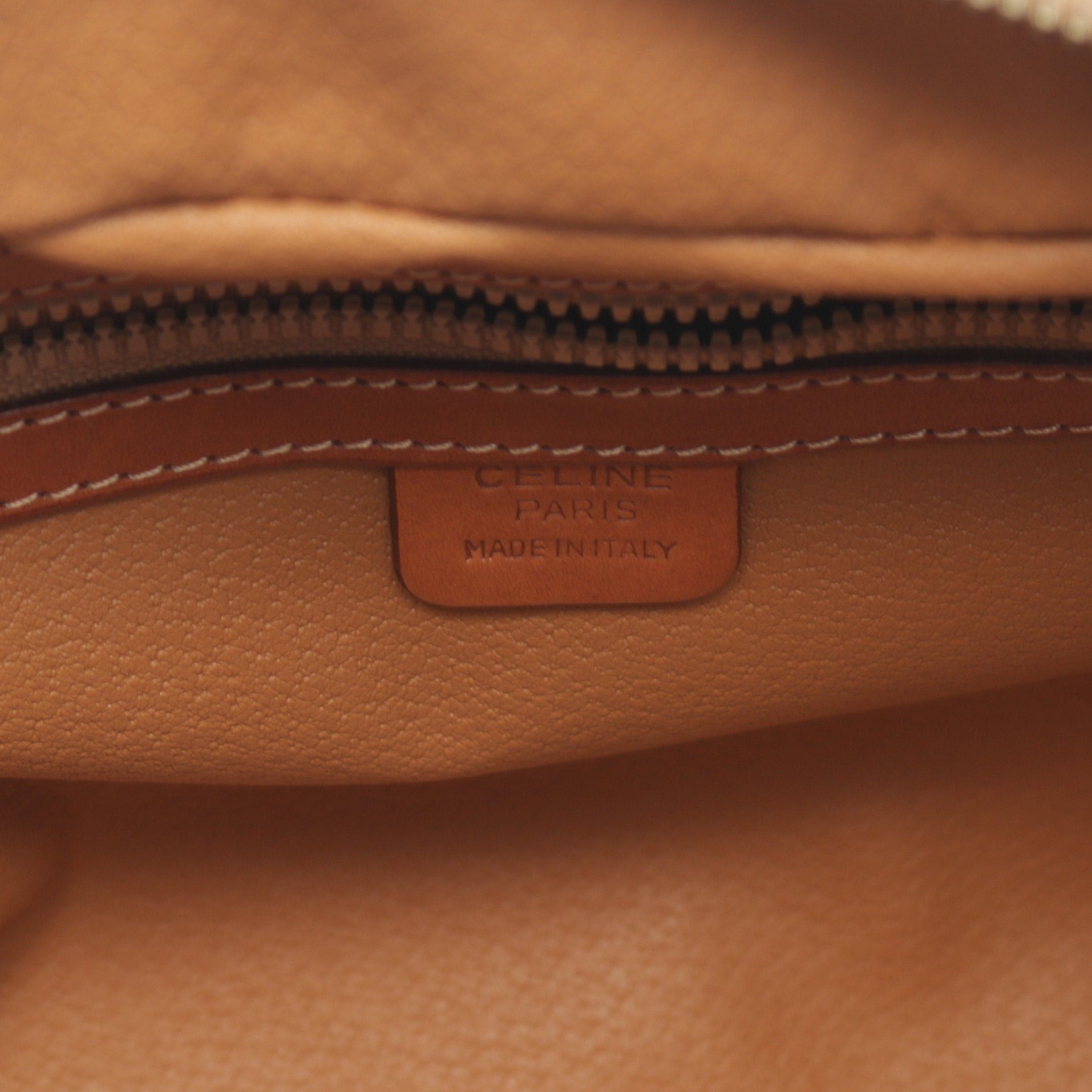 Celine Celine Macadam Handbag Leather Dark Brown Size ONE SIZE - 4 Thumbnail
