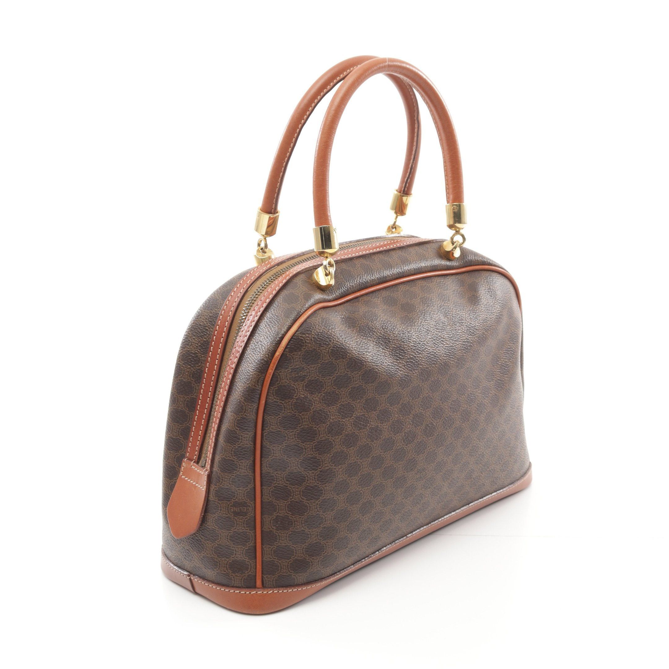 Celine Celine Macadam Handbag Leather Dark Brown Size ONE SIZE - 2 Thumbnail