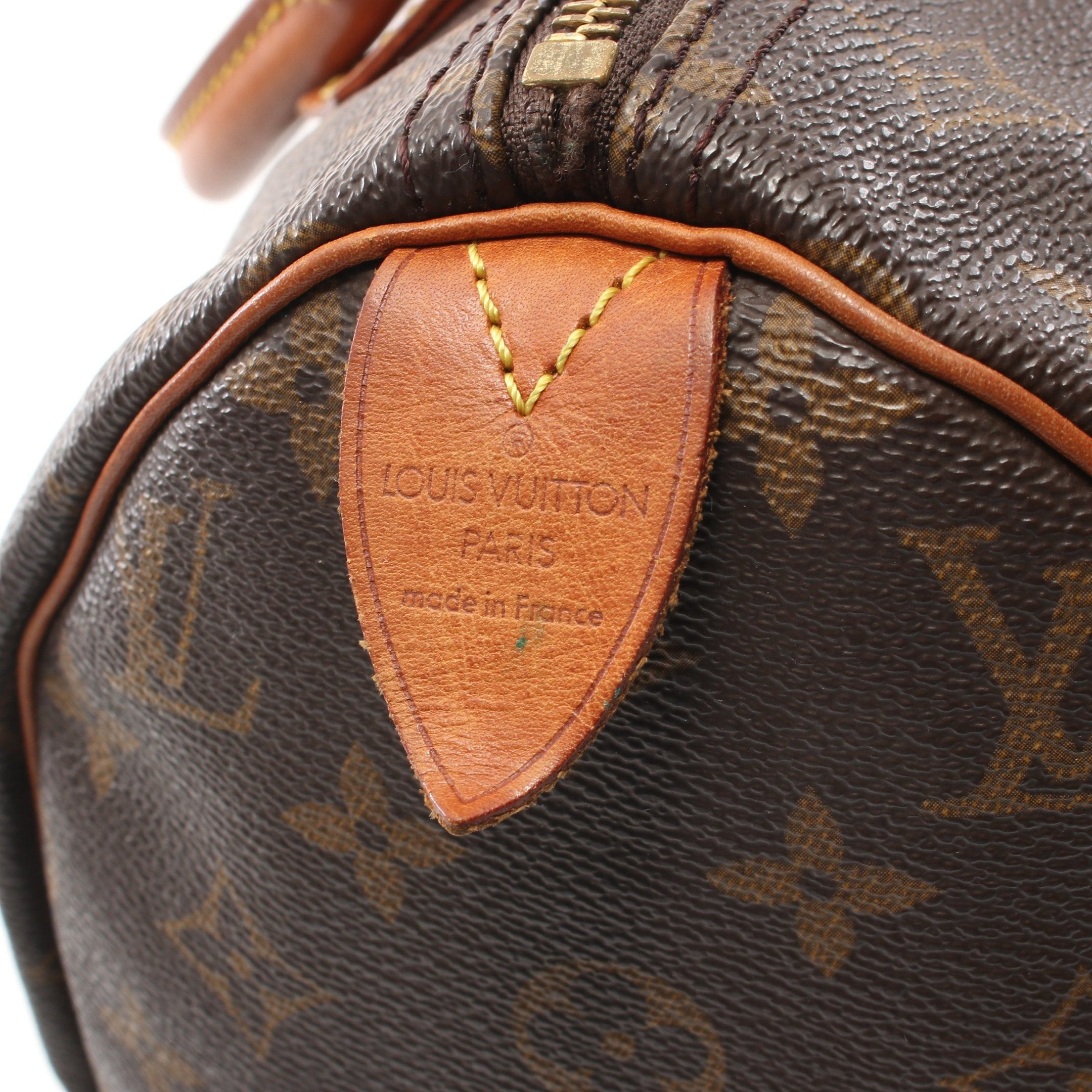 Louis Vuitton Louis Vuitton Speedy 30 Monogram Handbag Leather Brown Size ONE SIZE - 4 Thumbnail