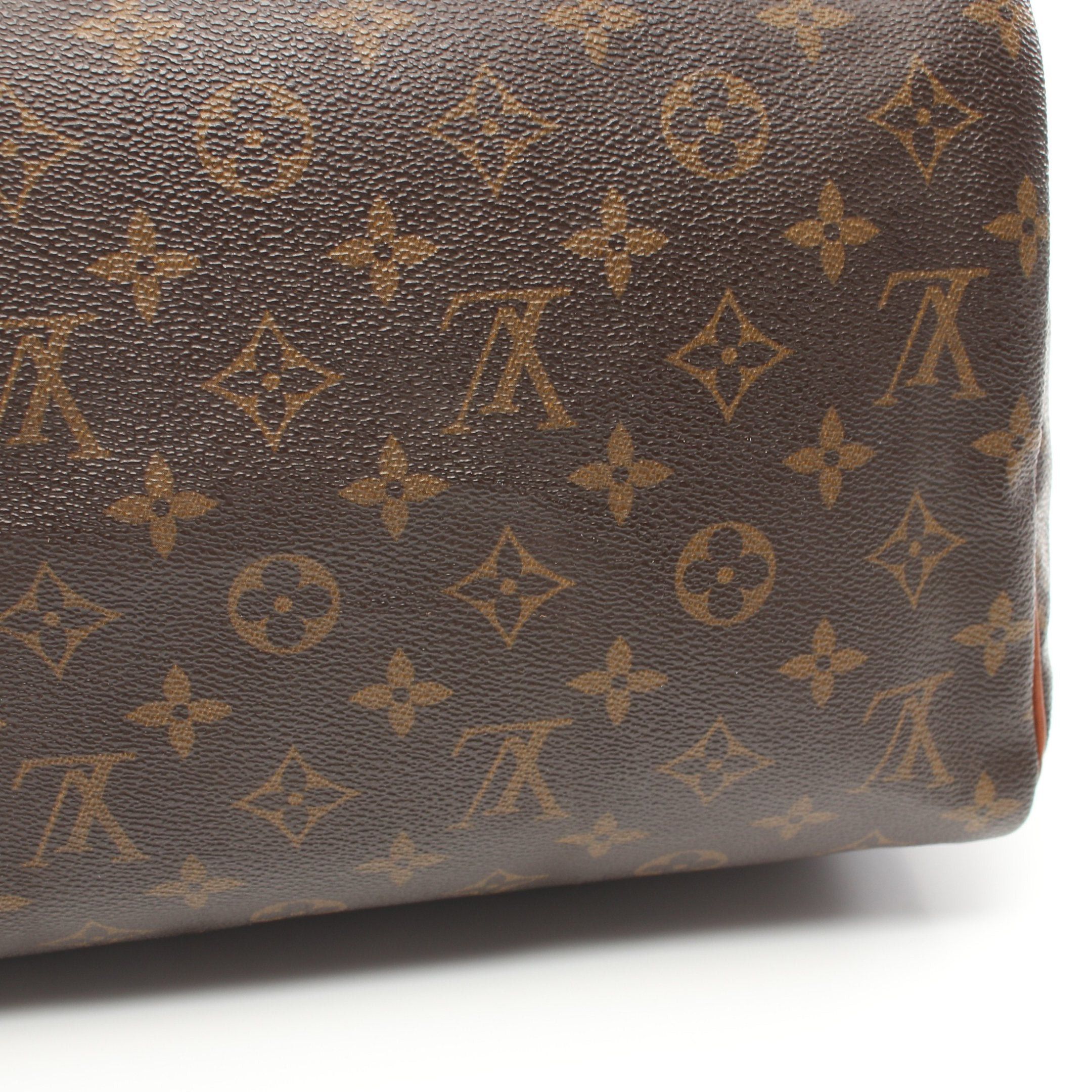 Louis Vuitton Louis Vuitton Speedy 30 Monogram Handbag Leather Brown Size ONE SIZE - 11 Thumbnail
