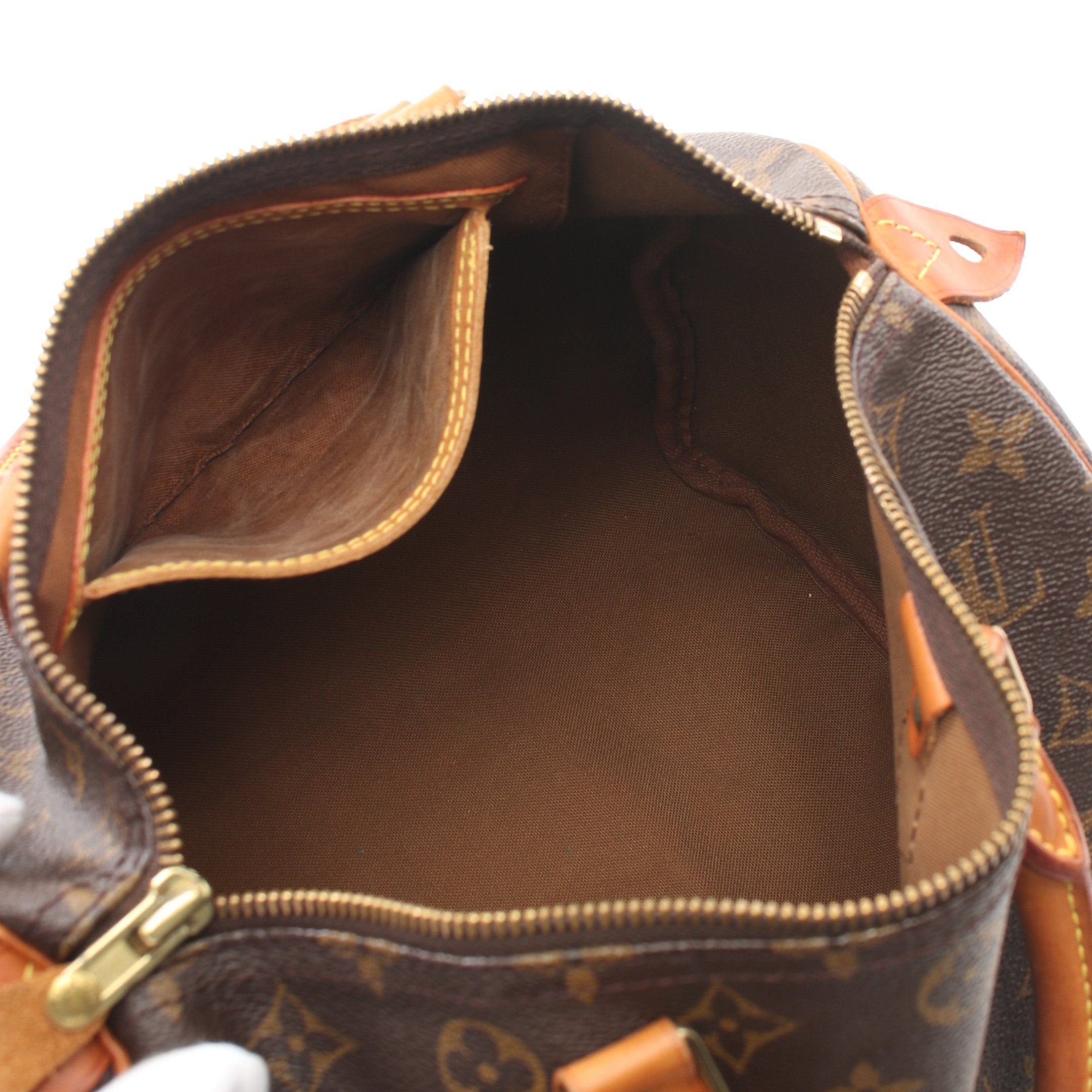 Louis Vuitton Louis Vuitton Speedy 30 Monogram Handbag Leather Brown Size ONE SIZE - 3 Thumbnail