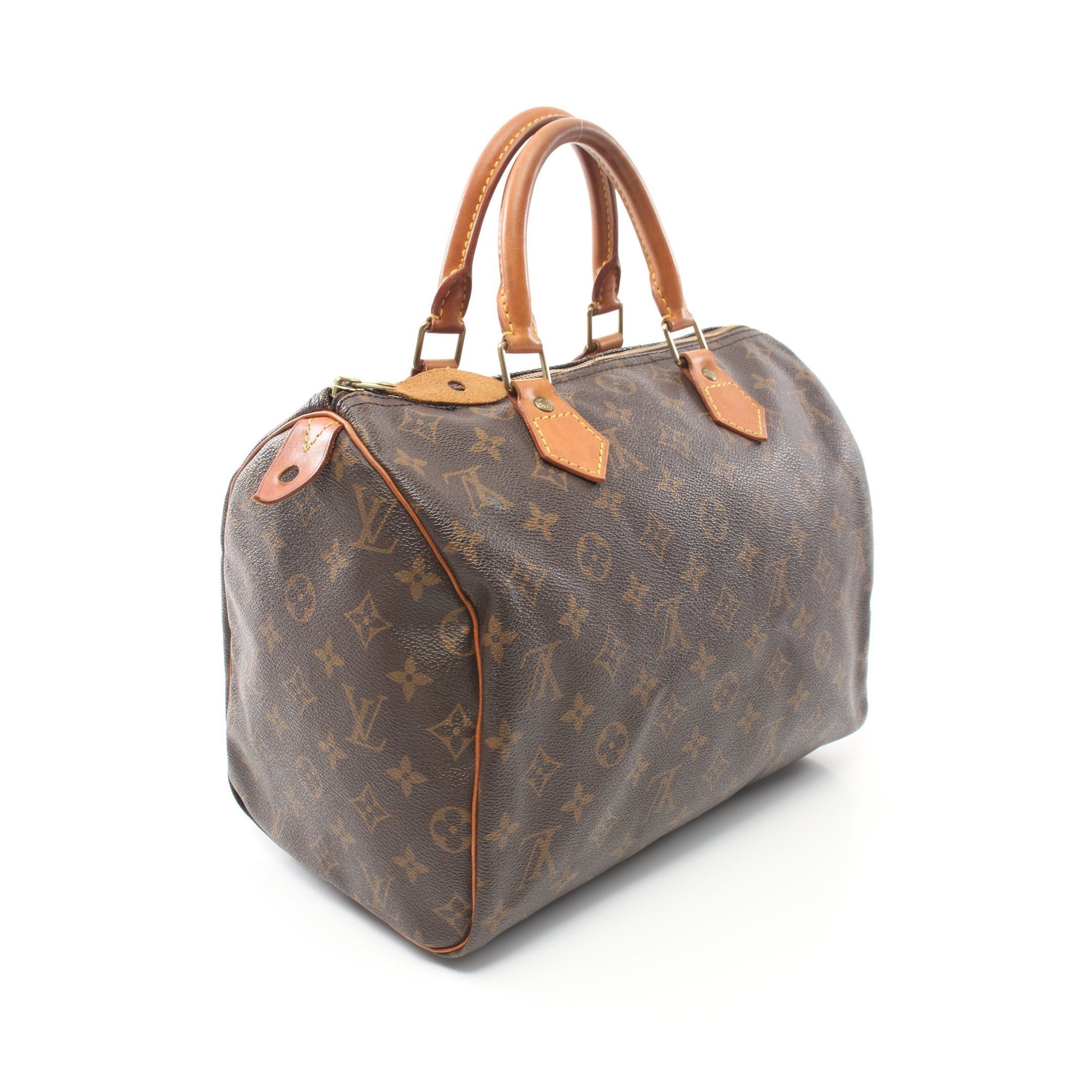Louis Vuitton Louis Vuitton Speedy 30 Monogram Handbag Leather Brown Size ONE SIZE - 2 Thumbnail