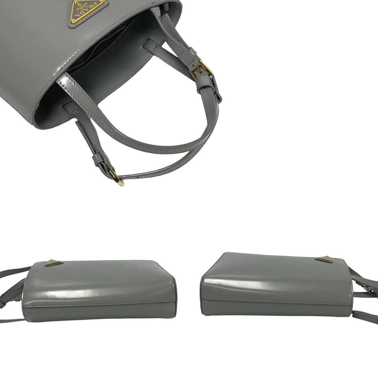 Prada Prada Shoulder Bag Grey Leather Size ONE SIZE - 5 Thumbnail