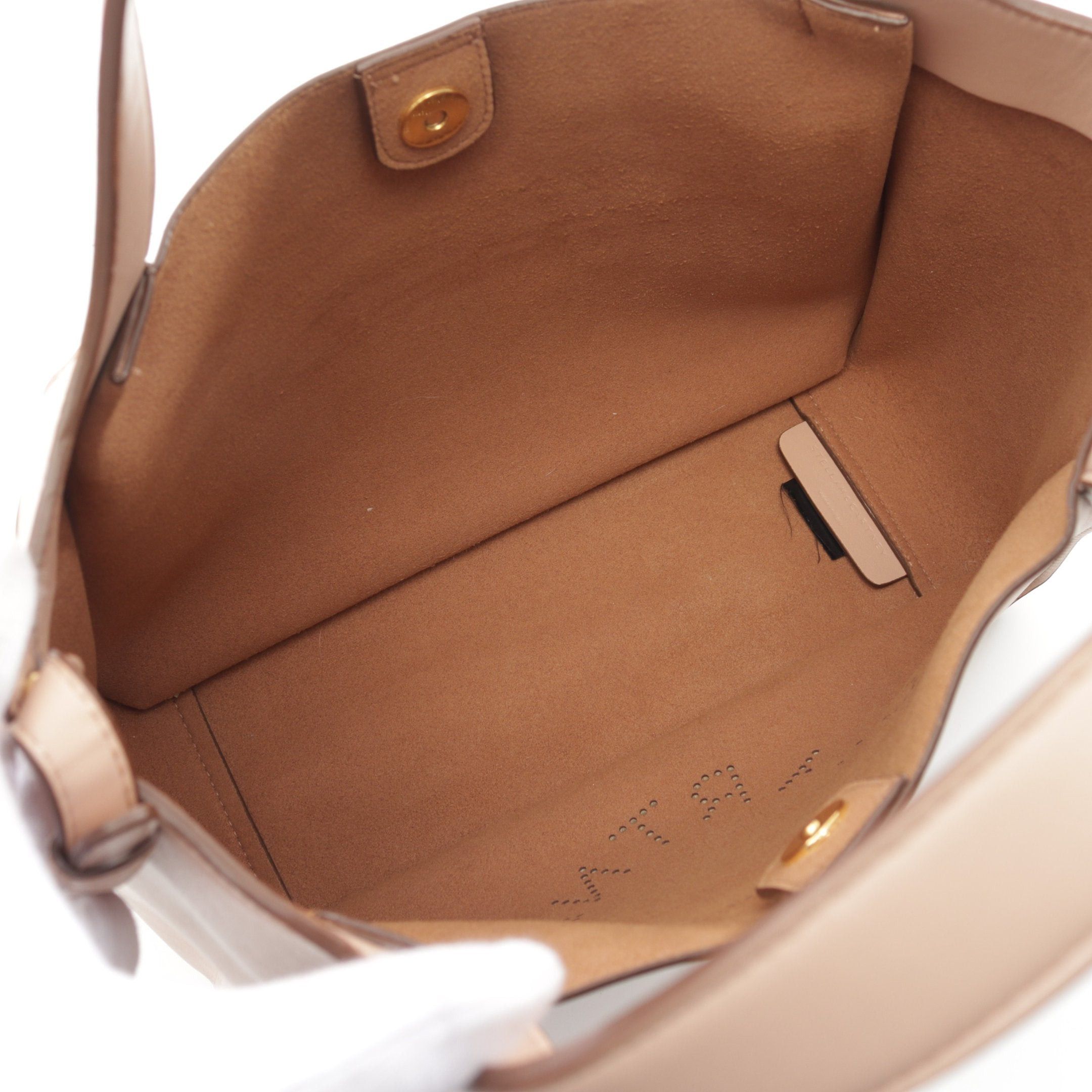 Stella McCartney Stella Mccartney Stella Logo Handbag Tote Bag Fake Leather Pink Beige Size ONE SIZE - 3 Thumbnail
