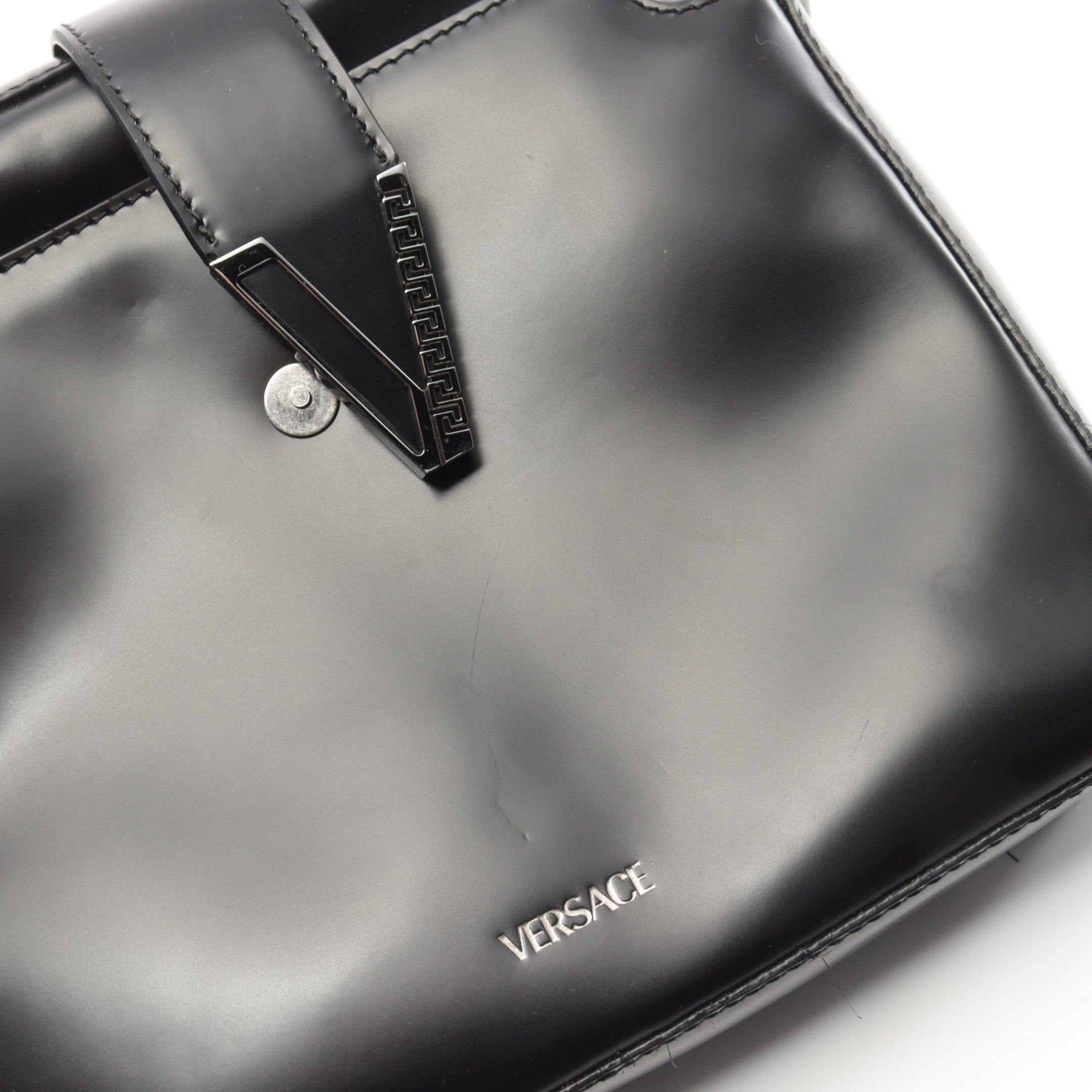 Versace Versace Greca Shoulder Bag Leather Black Size ONE SIZE - 7 Thumbnail