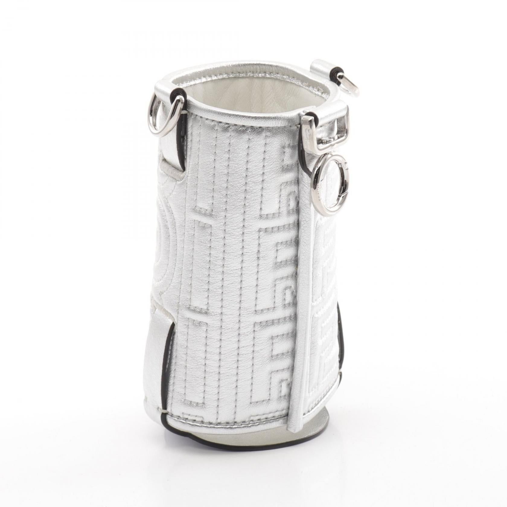 Fendi Fendi Fendi * Marc Jacobs Bottle Holder Shoulder Bag Logo Quilting Leather Silver Size ONE SIZE - 2 Thumbnail