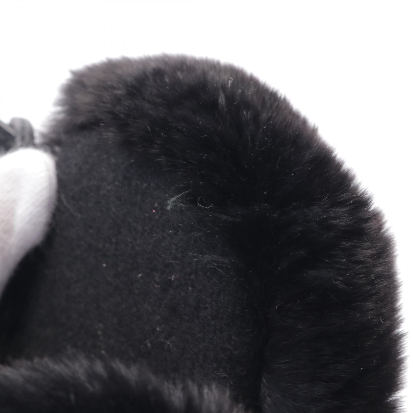 Gucci Gucci Gucci Sima Earmuffs Accessory Leather Rabbit Fur Black Size ONE SIZE - 4 Thumbnail