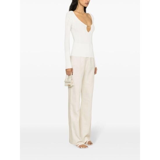 Jacquemus JACQUEMUS Women Jackets 241KN357 2358 110 WHITE Size XS / US 0-2 / IT 36-38 - 4 Thumbnail