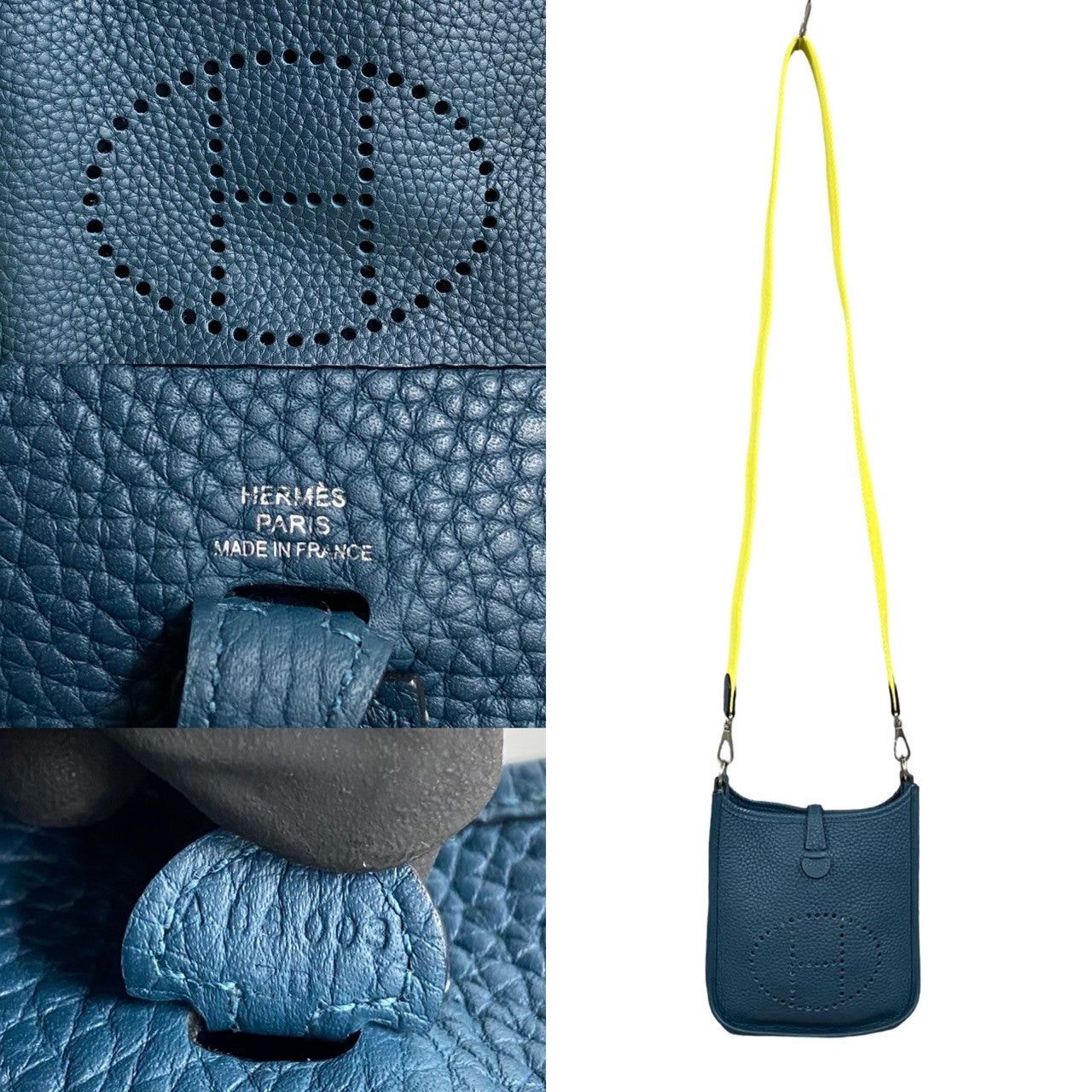 Hermes Hermes Shoulder Bag Blue Leather Size ONE SIZE - 3 Thumbnail