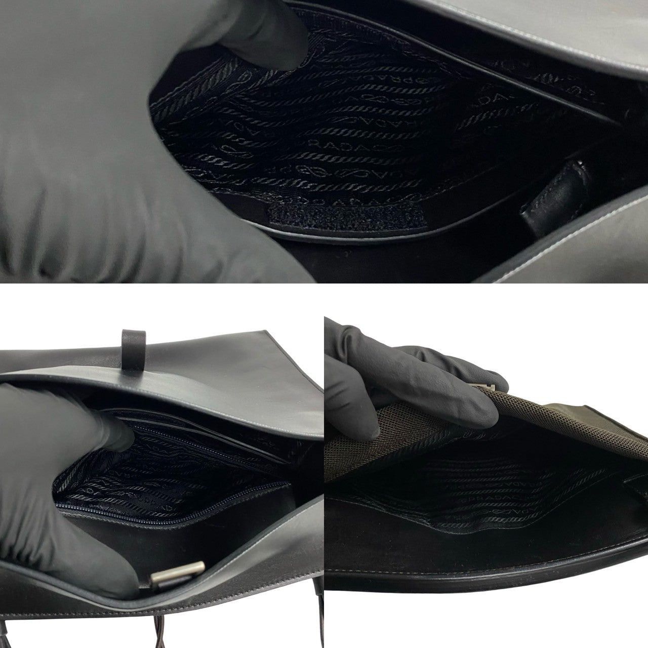 Prada Prada Shoulder Bag Black Leather Size ONE SIZE - 9 Thumbnail
