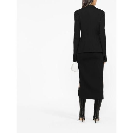 The Attico THE ATTICO Women Suit Jackets 231WCG44 E057 100 BLACK Size S / US 4 / IT 40 - 3 Thumbnail