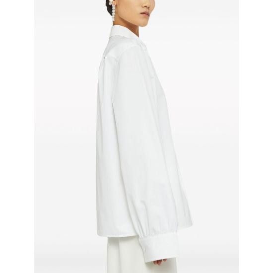 Jil Sander JIL SANDER Women Shirts J45002 J03DL0142 100 WHITE Size S / US 4 / IT 40 - 2 Thumbnail